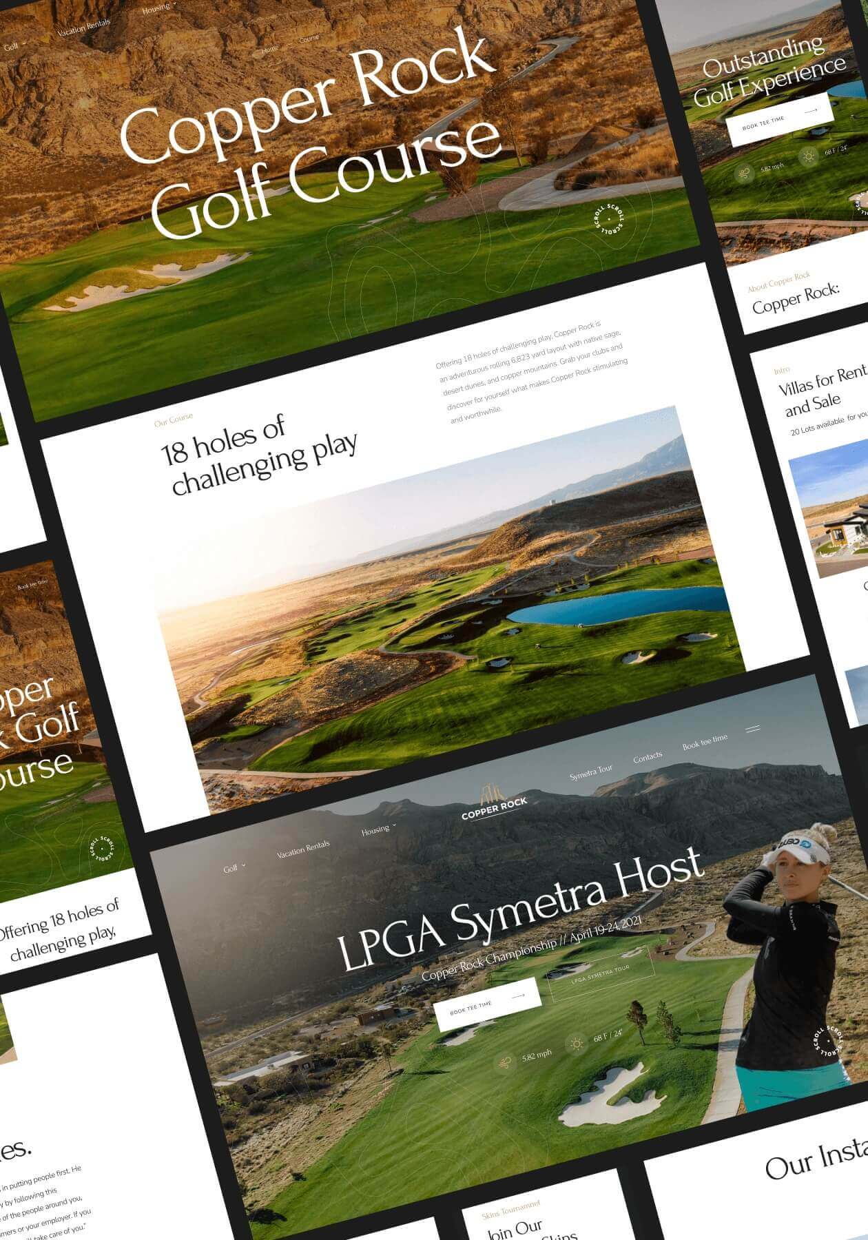 Copper Rock – sito web di prenotazione di comunità di golf - Website Development - Photo 