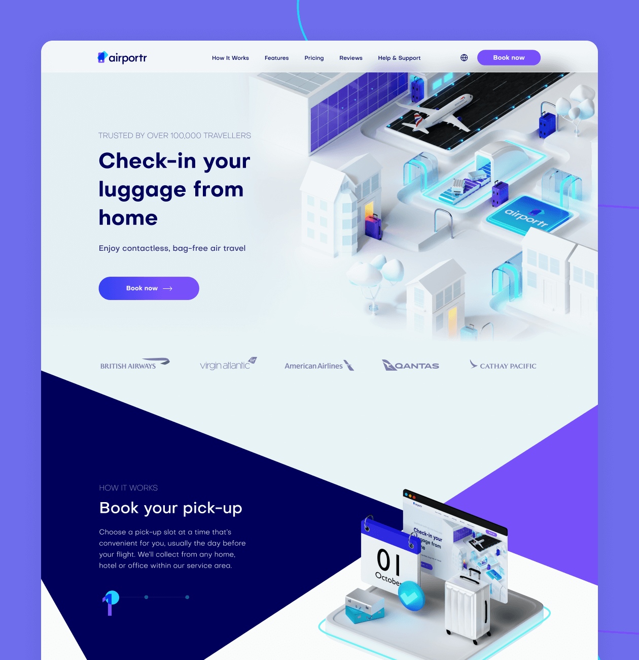 AirPortr – Luggage carrying service for traveling - Website Development - Photo 2
