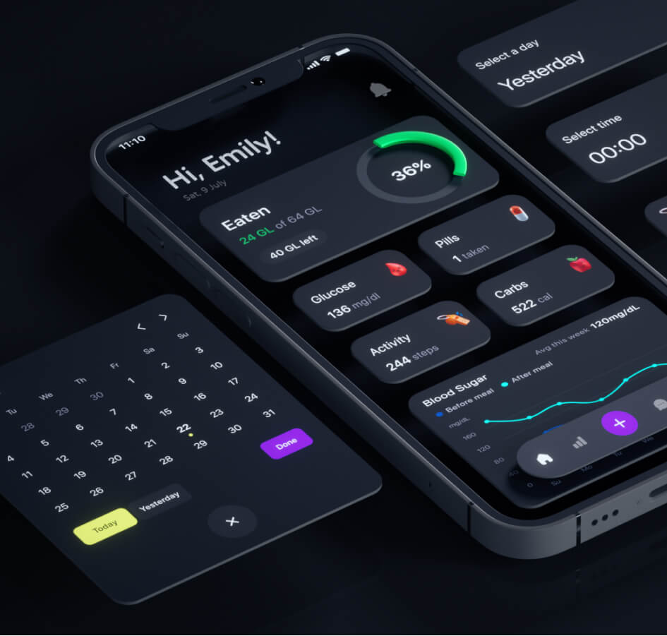 Glume – healthcare mobile app for diabetics - image cover