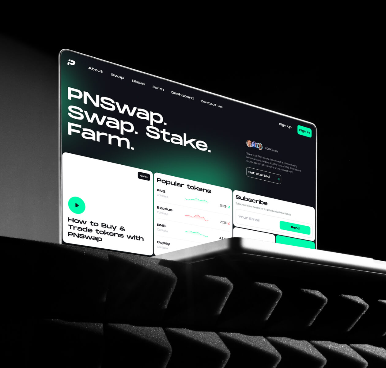 PNSwap – token exchange platform - Website Development - Photo 