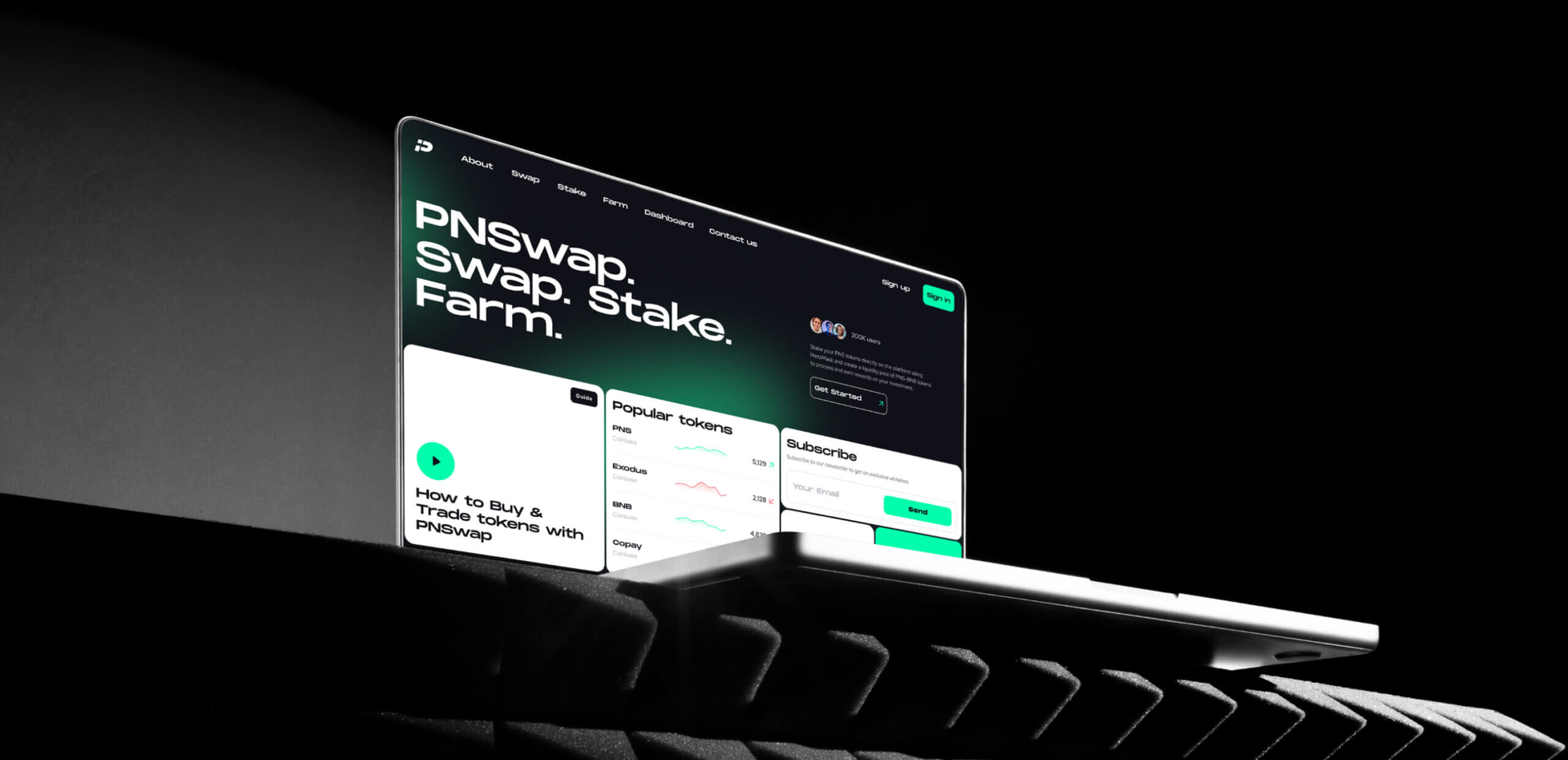 PNSwap – token exchange platform - Website Development - Photo 1