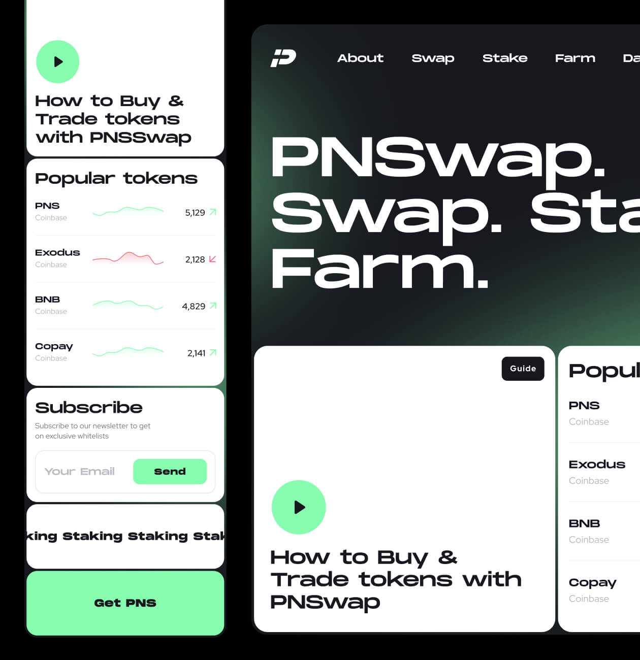 PNSwap – token exchange platform - Website Development - Photo 3