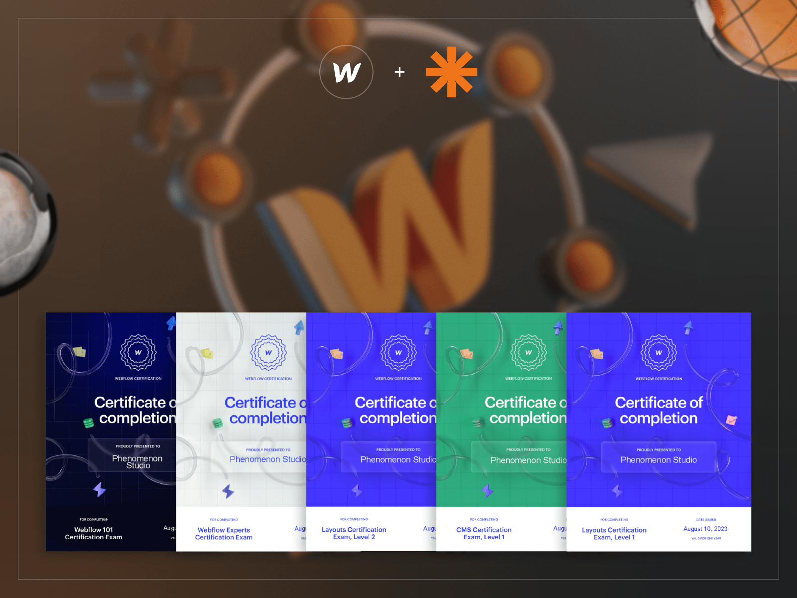 Phenomenon has received newly released Webflow certificates - Photo 