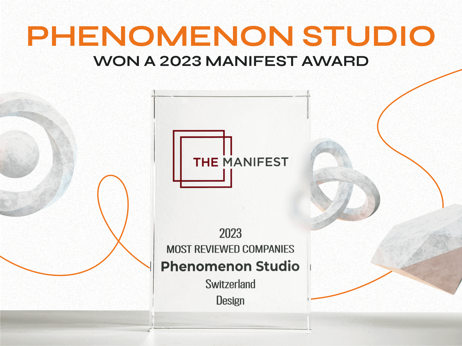 Phenomenon Studio won a 2023 Manifest Award - Photo 