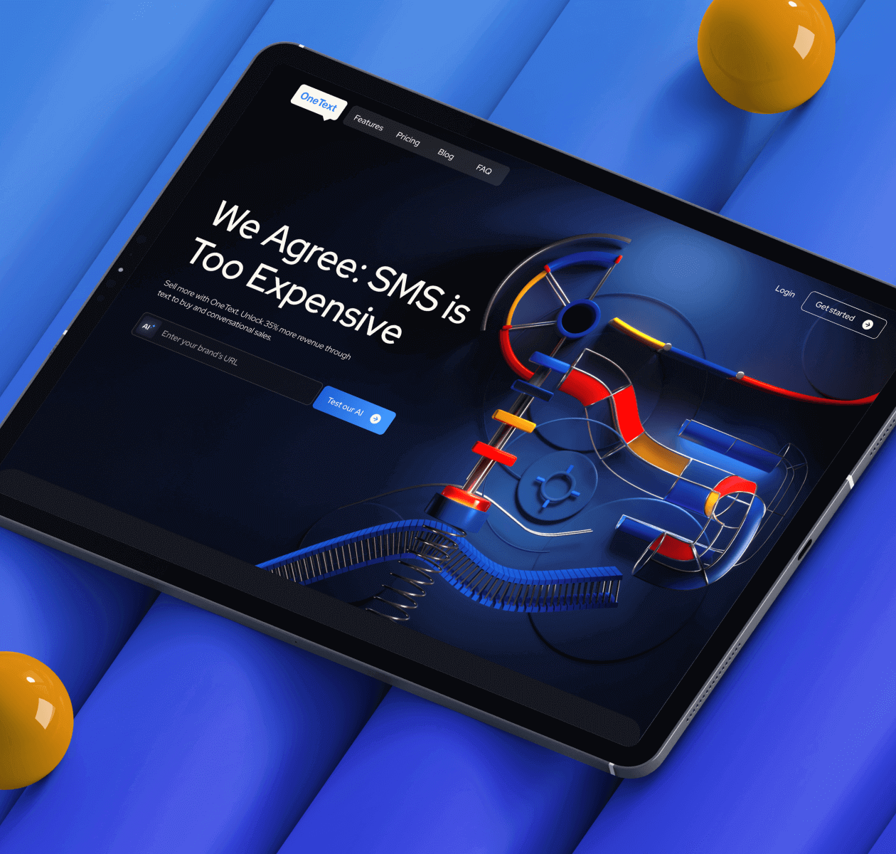 OneText – website redesign for SMS marketing tool - image cover