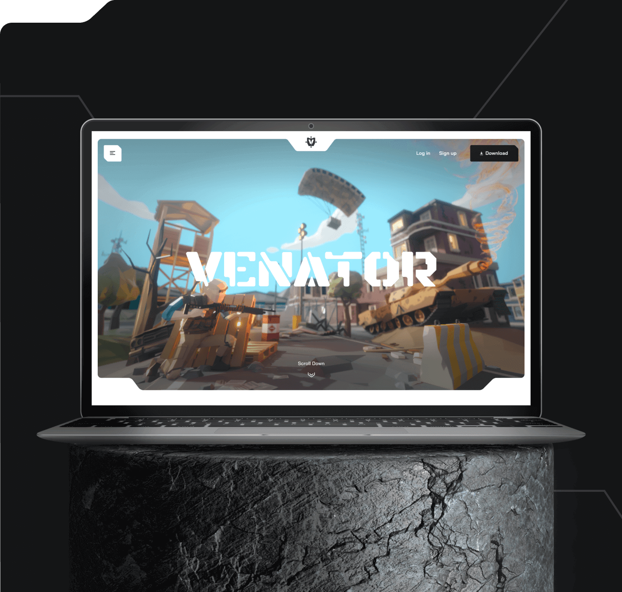 VENATOR – Promo site for a futuristic crypto game - image cover