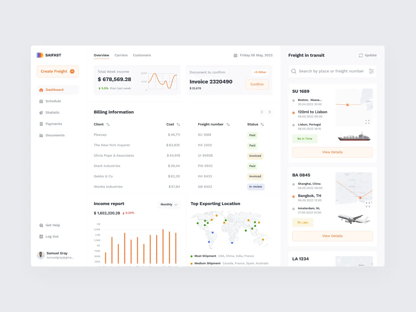 Saifast – logistics web app - Website Development - Photo 2