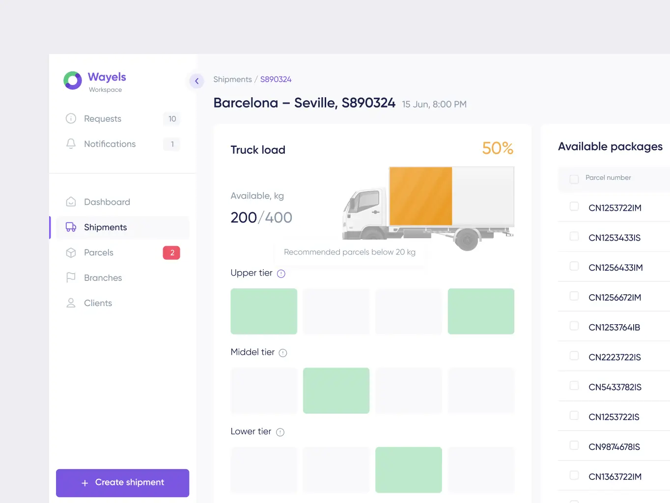 Wayels – courier system dashboard - Website Development - Photo 3