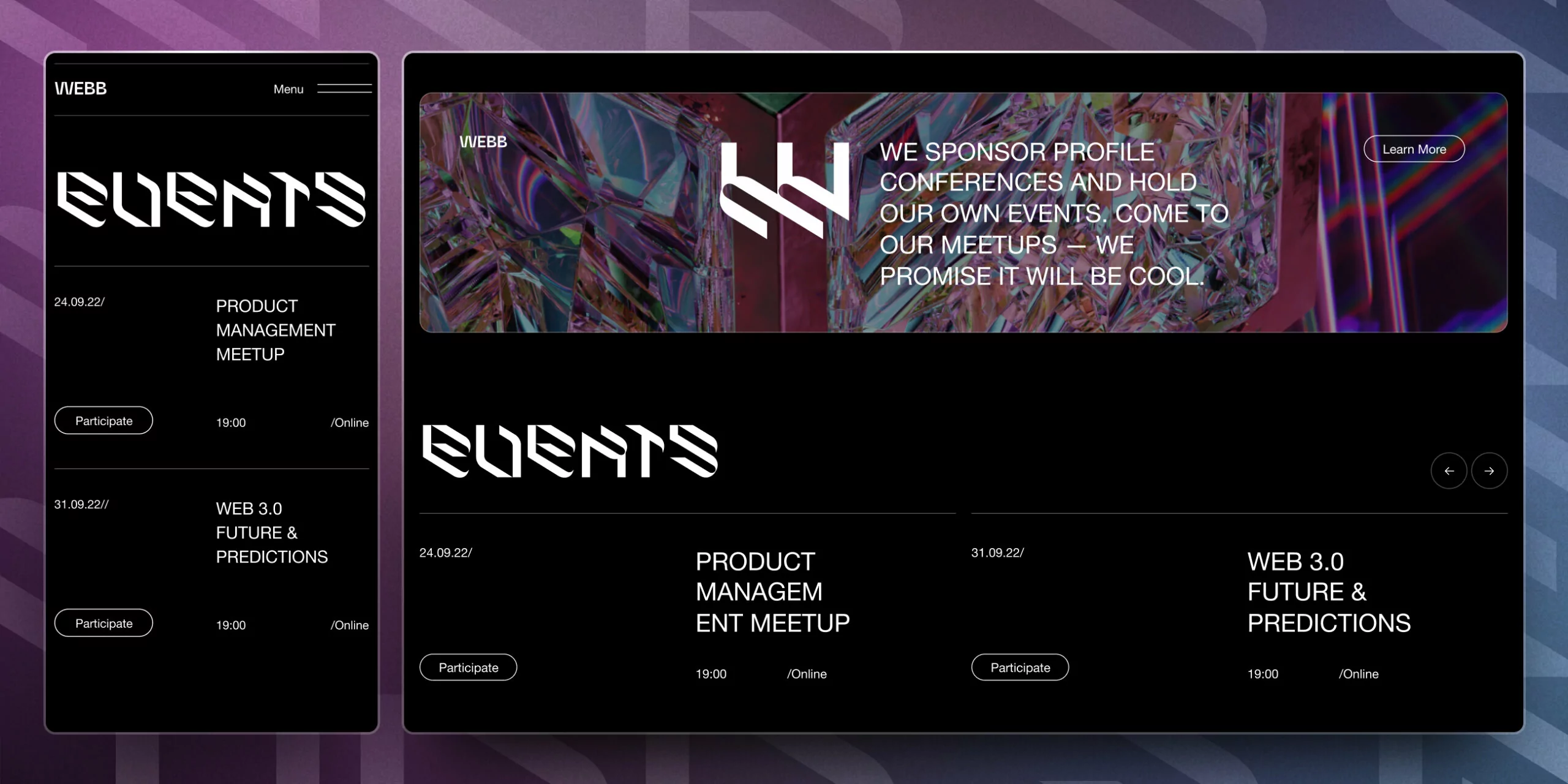 WEBB – web3 community platform - Website Development - Photo 2