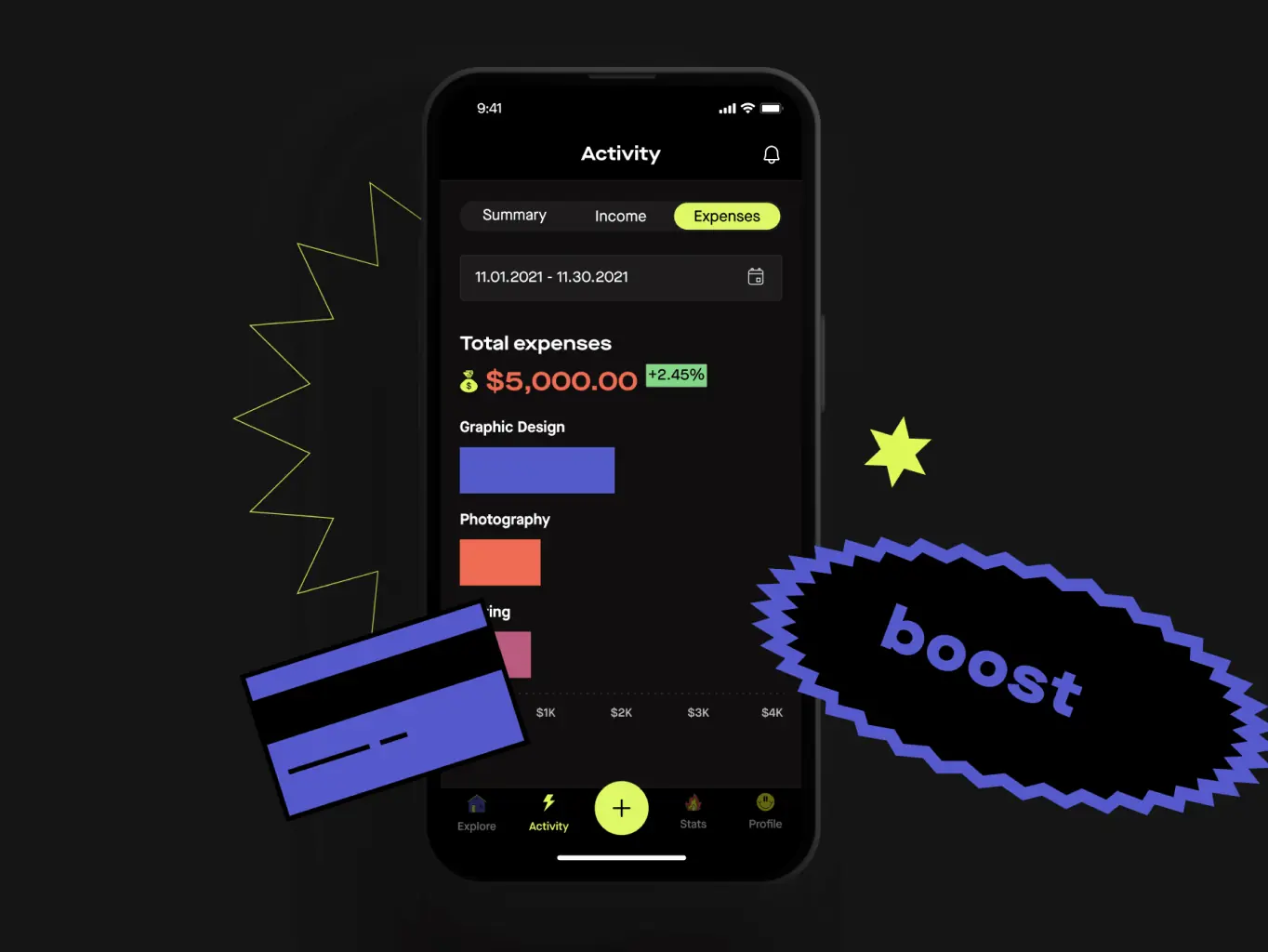 BOOST – income tracker mobile app for freelancers - Website Development - Photo 12