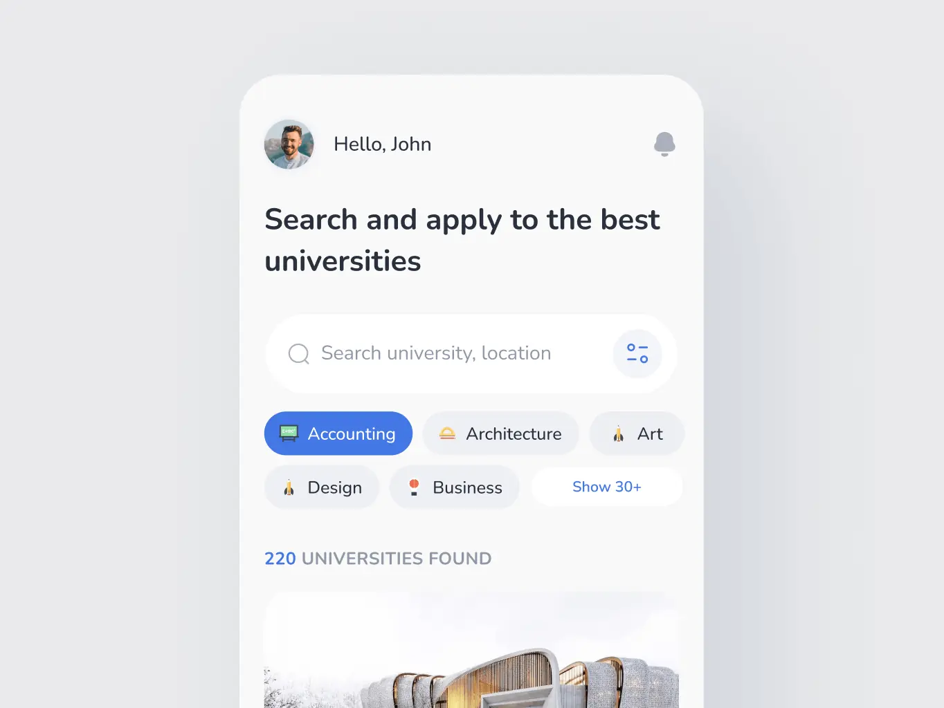 UVER – universities aggregator mobile app - Website Development - Photo 2