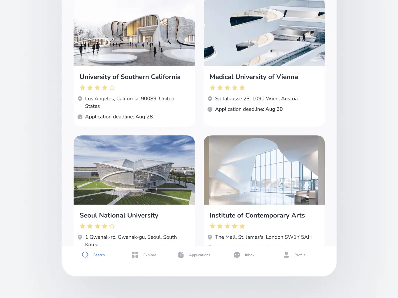 UVER – universities aggregator mobile app - Website Development - Photo 13