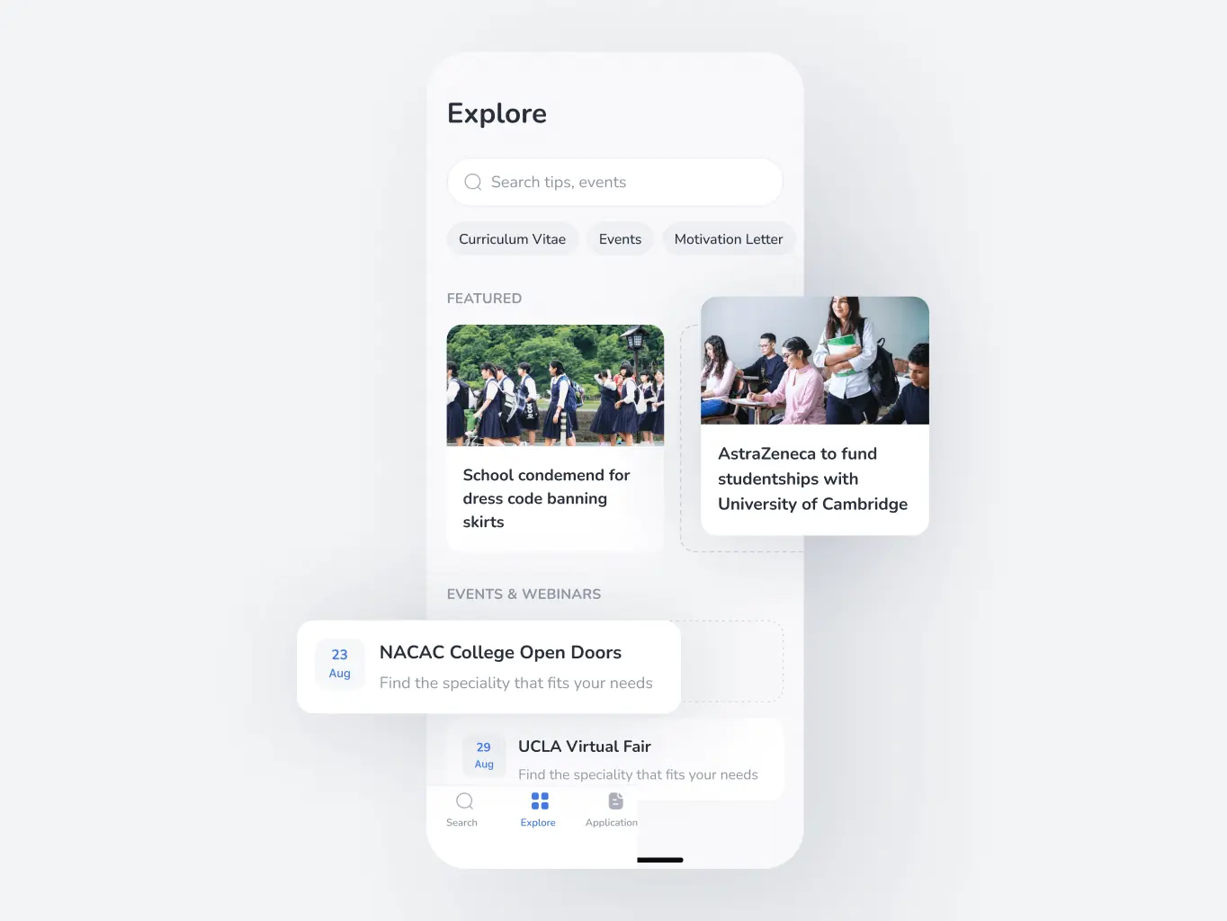UVER – universities aggregator mobile app - Website Development - Photo 15