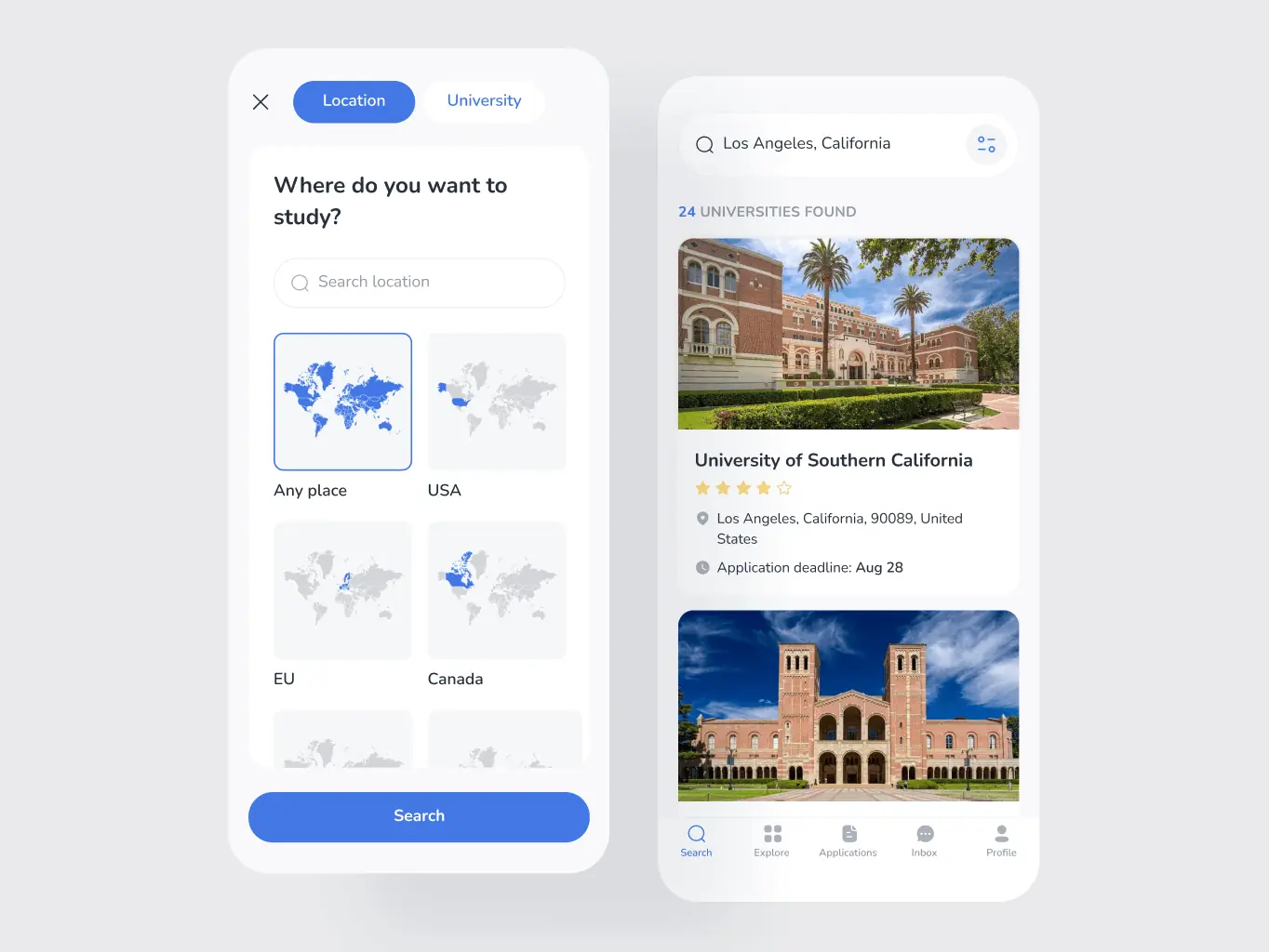 UVER – universities aggregator mobile app - Website Development - Photo 3
