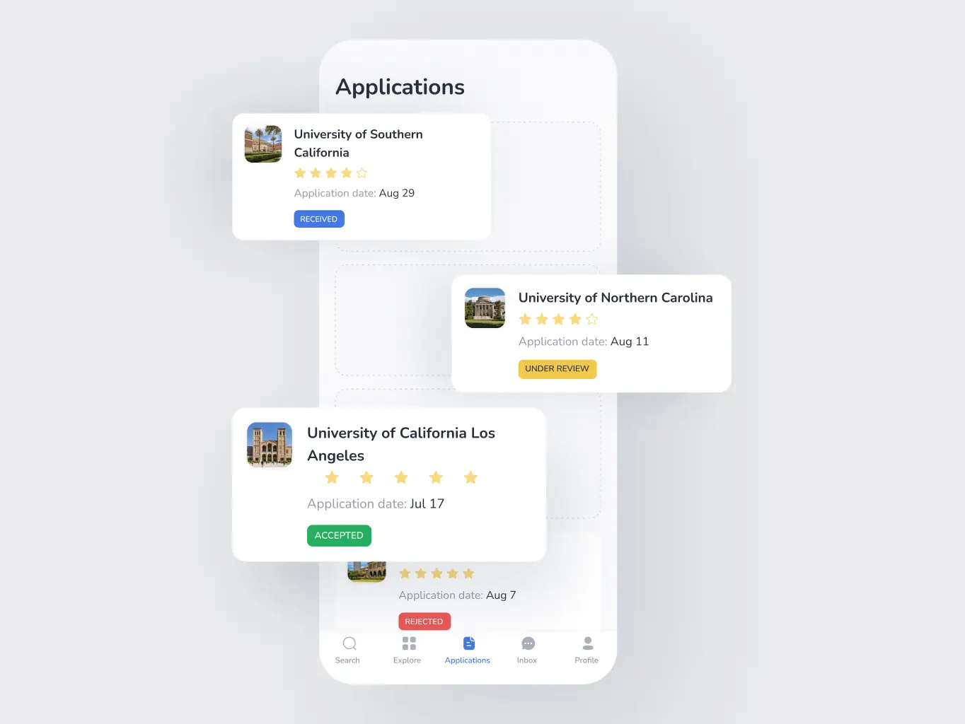 UVER – universities aggregator mobile app - Website Development - Photo 5