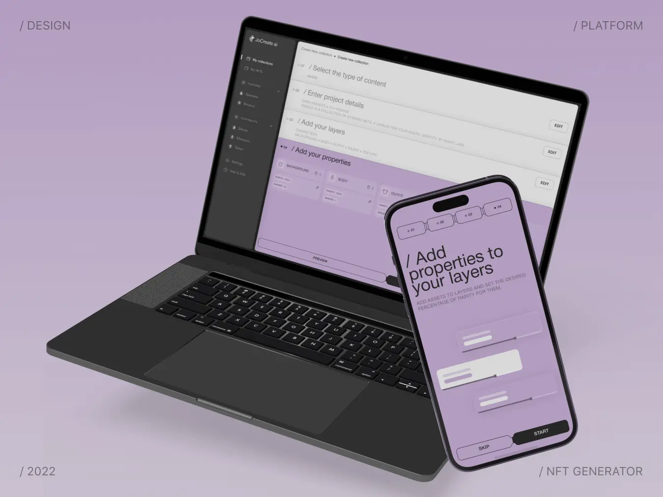 JoCreate – application for creating NFT collections - image cover