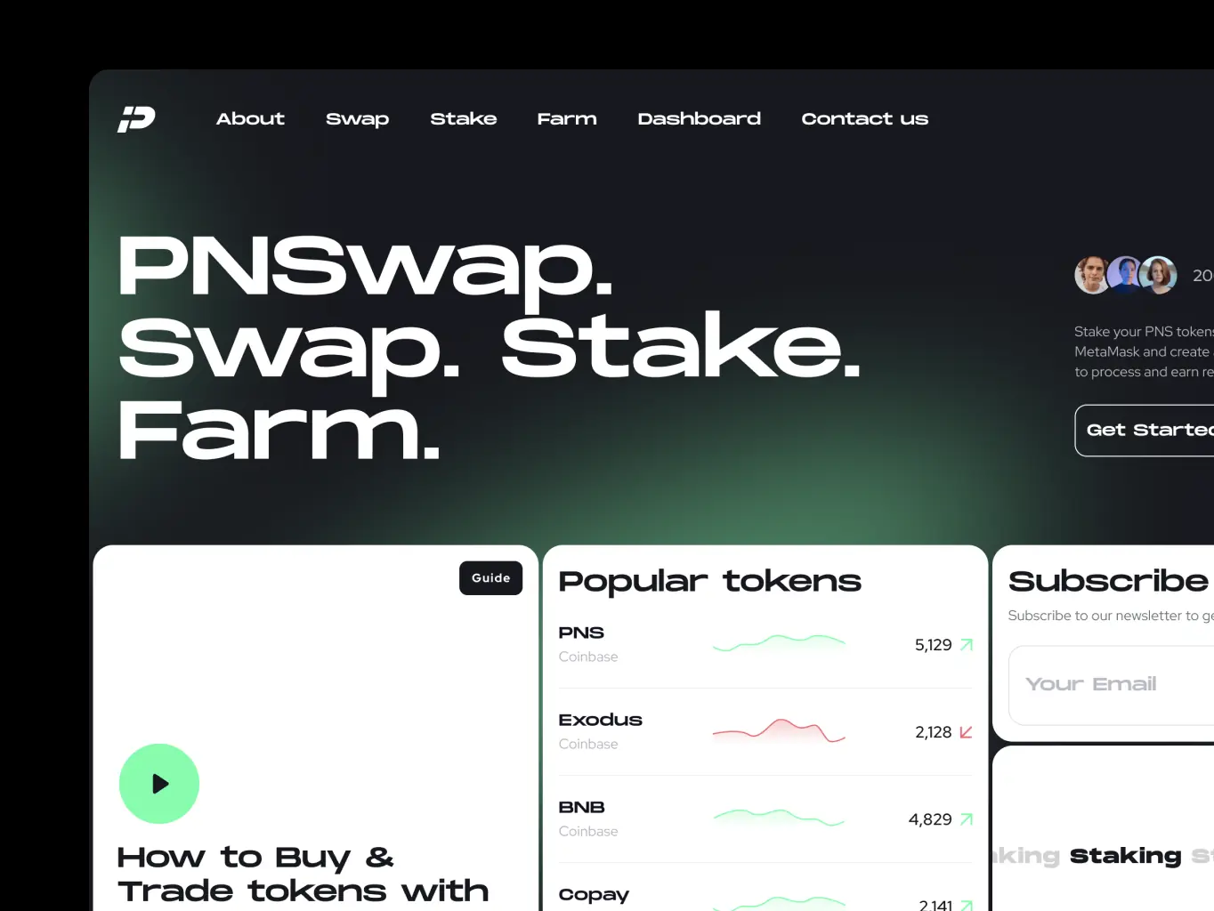 PNSwap – token exchange platform - Website Development - Photo 2