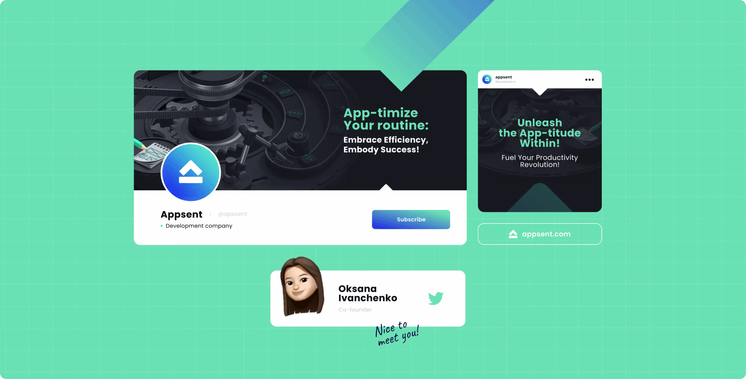 Appsent – branding for the application developers company - Website Development - Photo 13