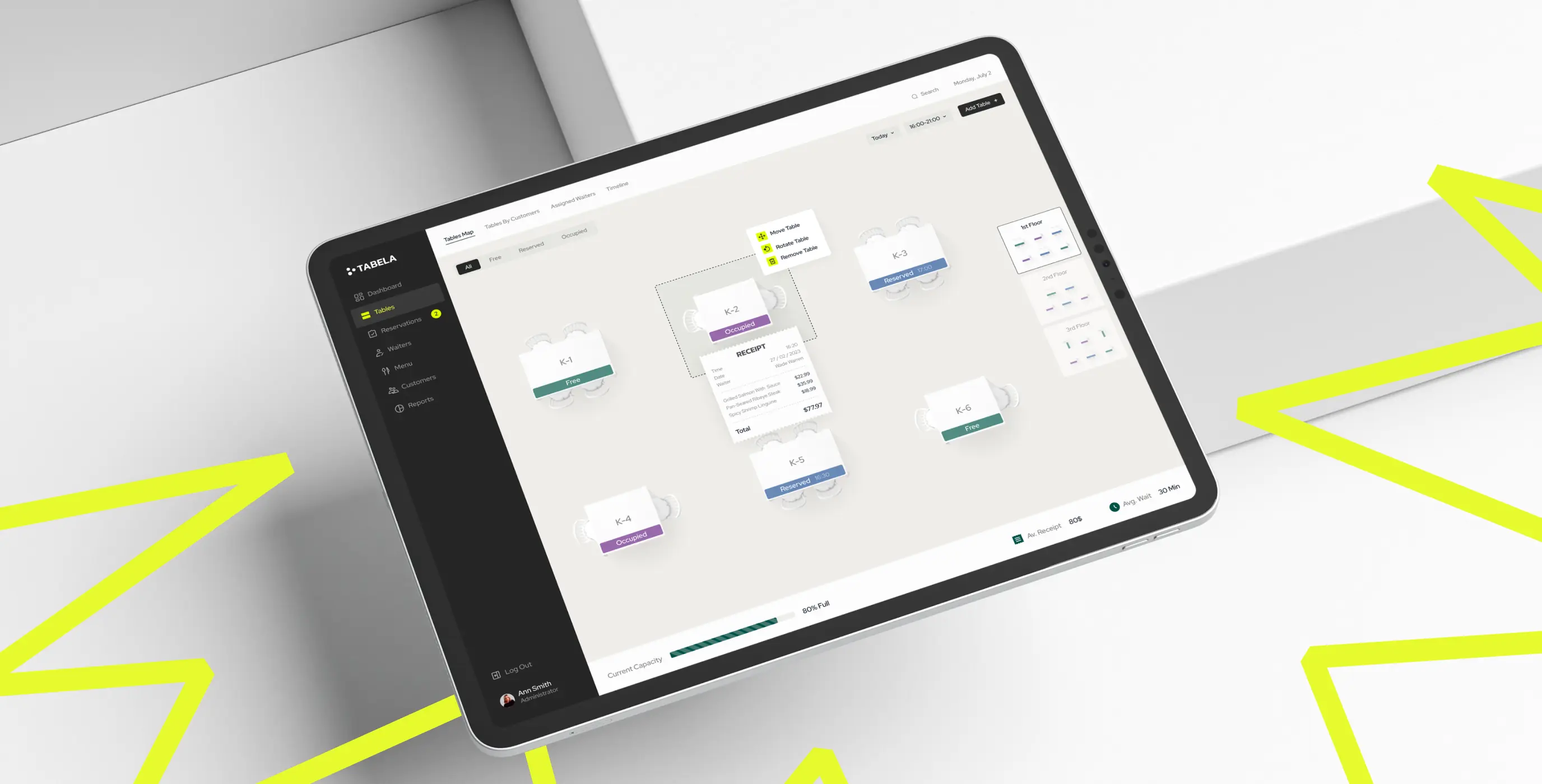 Tabela – management system for restaurants - Website Development - Photo 1