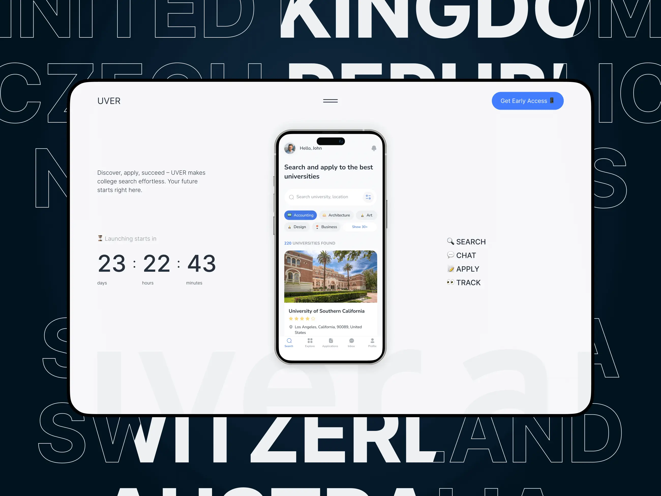 UVER – promo website for mobile application - Website Development - Photo 2