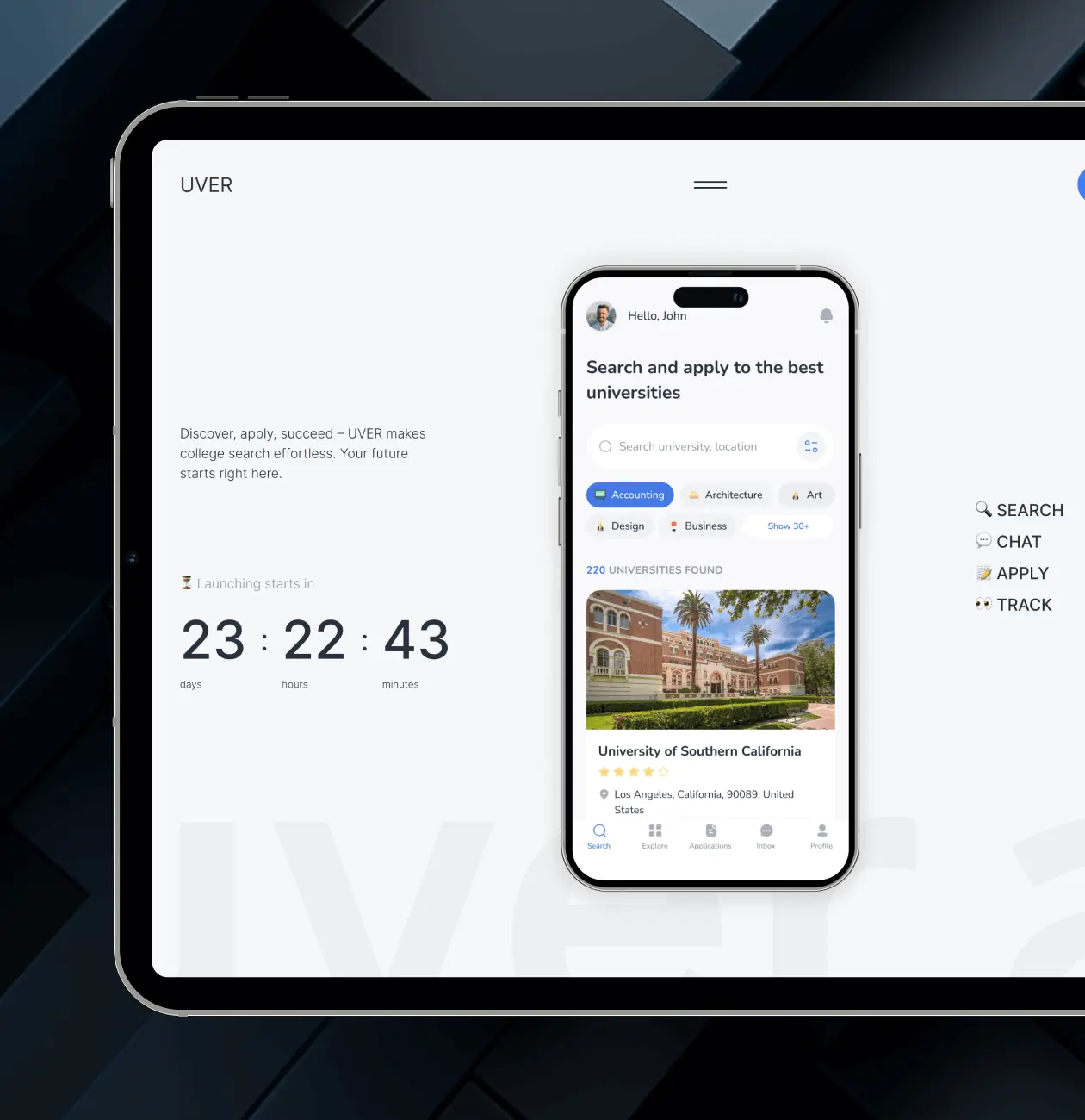 UVER – promo website for mobile application - Website Development - Photo 13
