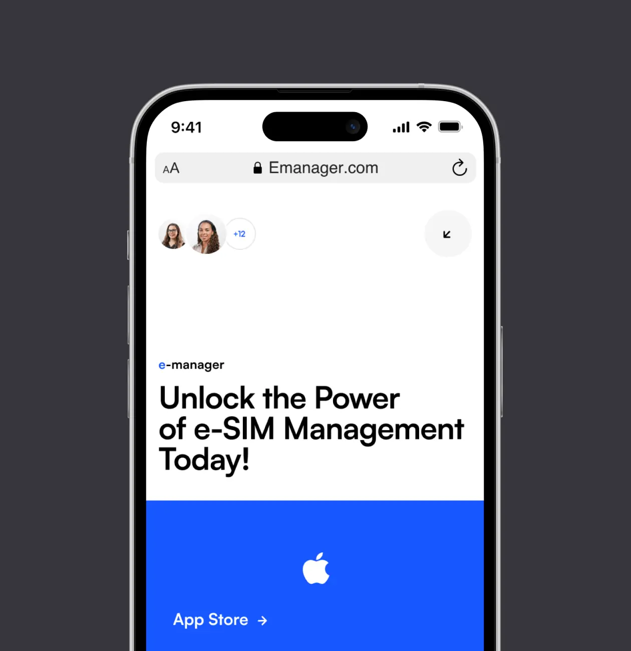 E-manager – promo website for mobile app for e-sim management - Website Development - Photo 15
