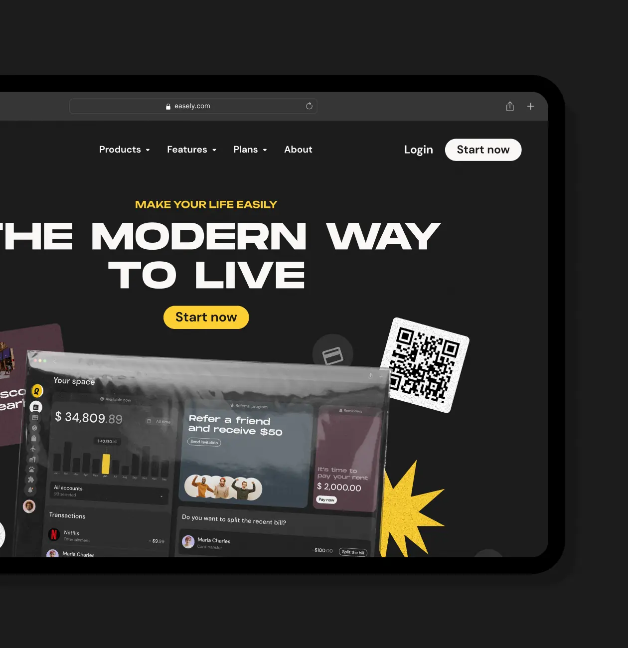 E-manager – promo website for mobile app for e-sim management - Website Development - Photo 10