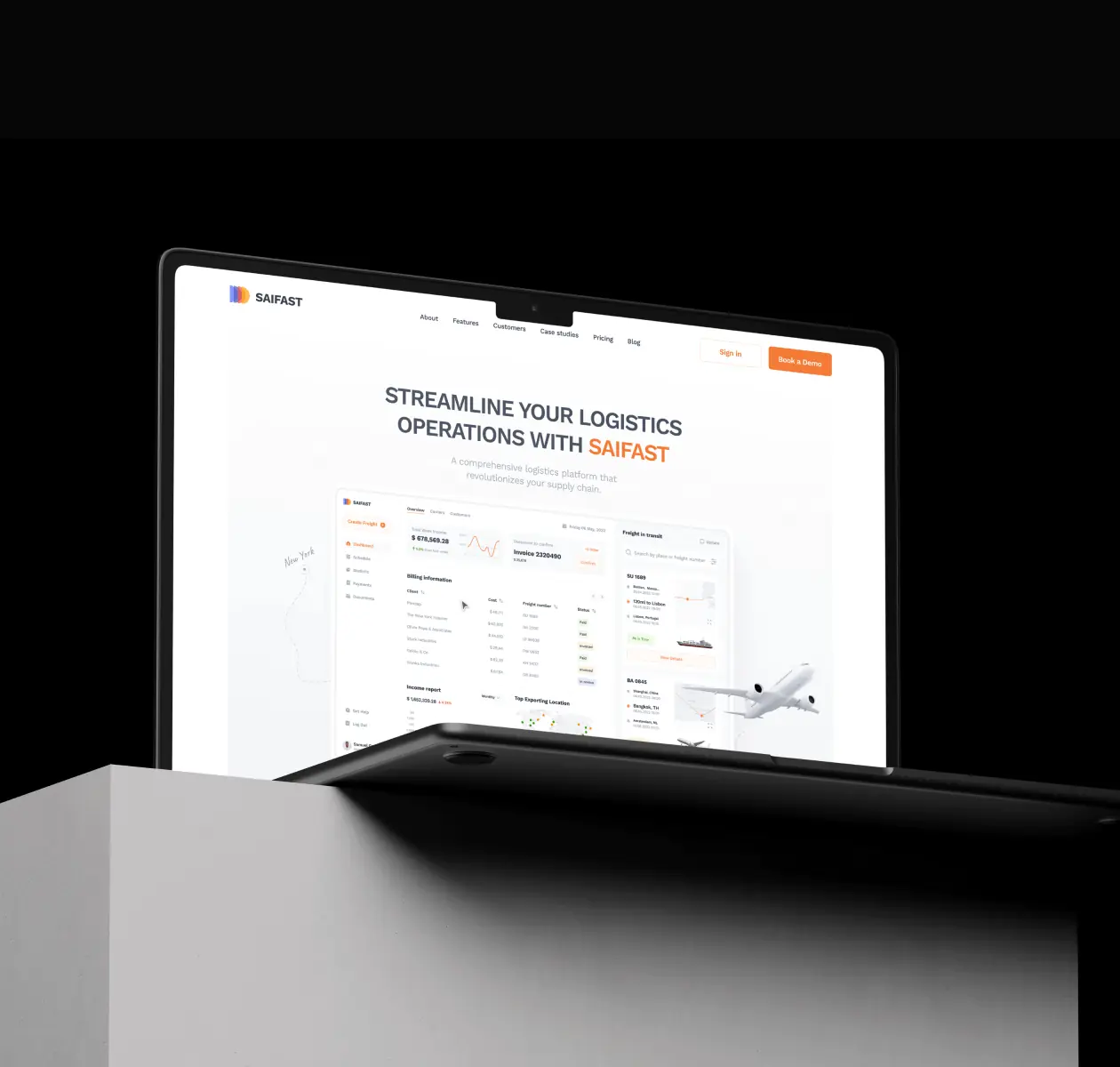 Saifast – promo website for logistics platform - image cover