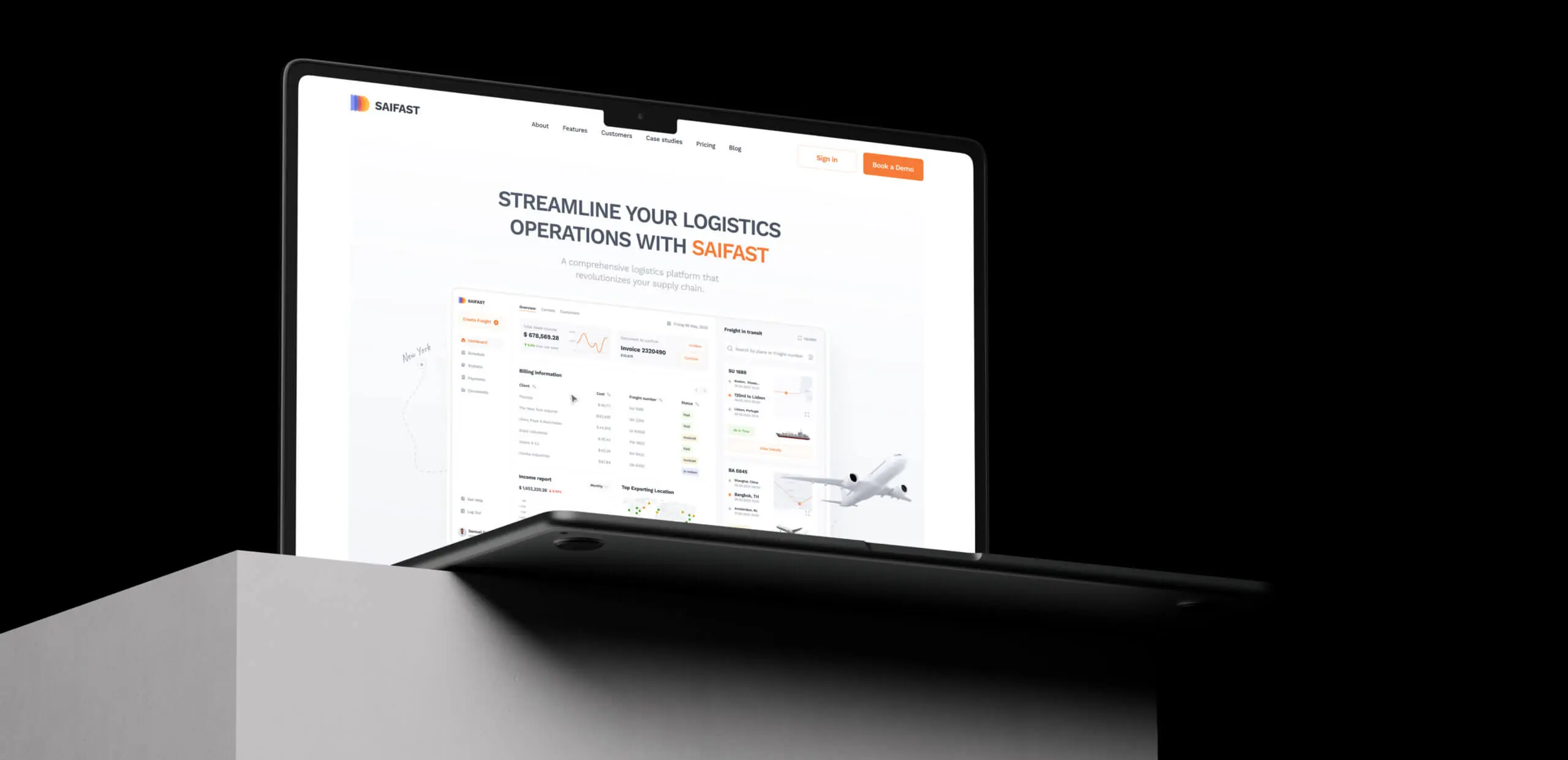 Saifast – promo website for logistics platform - Website Development - Photo 1