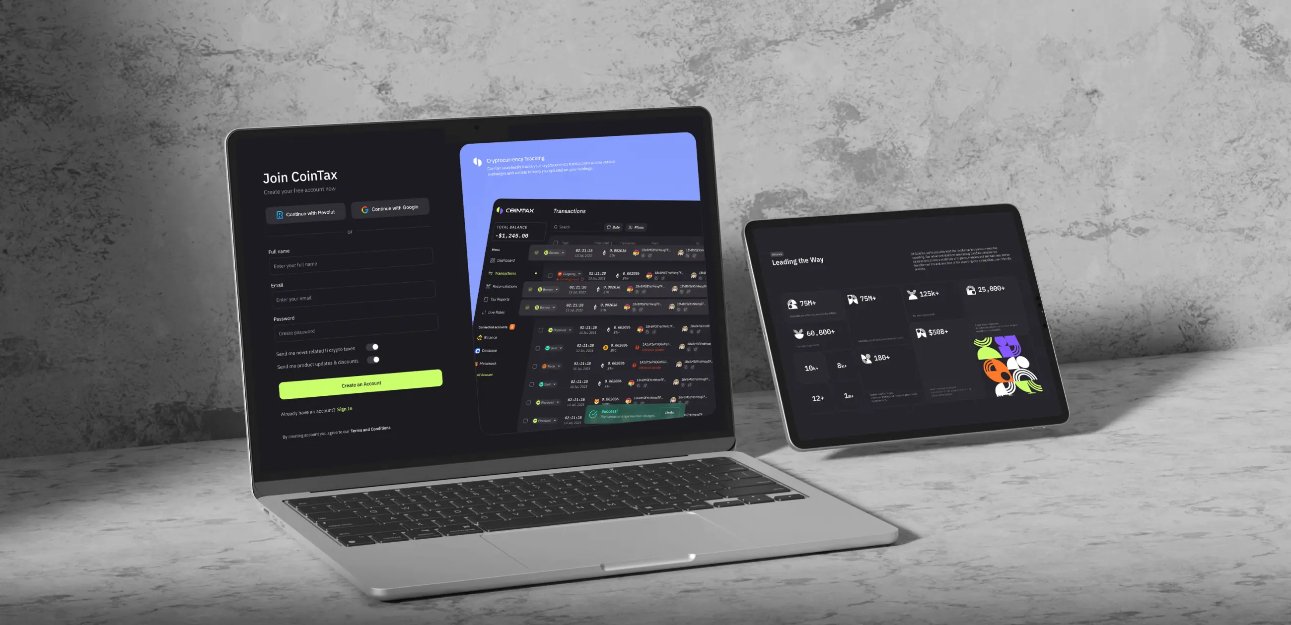 CoinTax – web app promo website - Website Development - Photo 5
