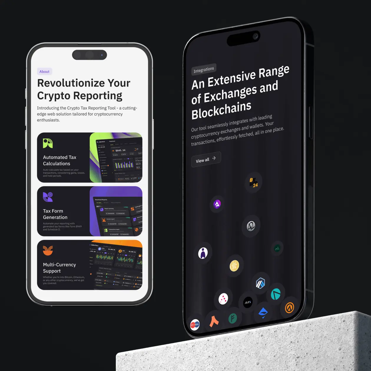 CoinTax – web app promo website - Website Development - Photo 3