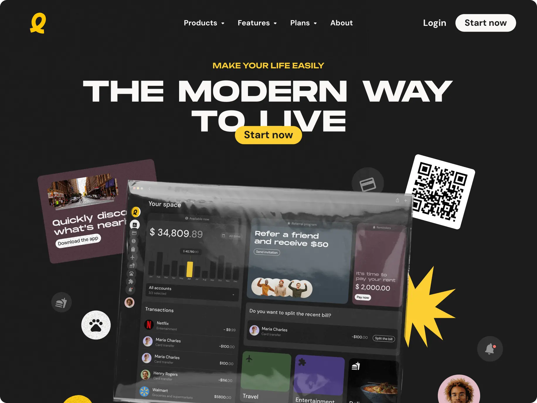 Easily – promo website for the super app - Website Development - Photo 2