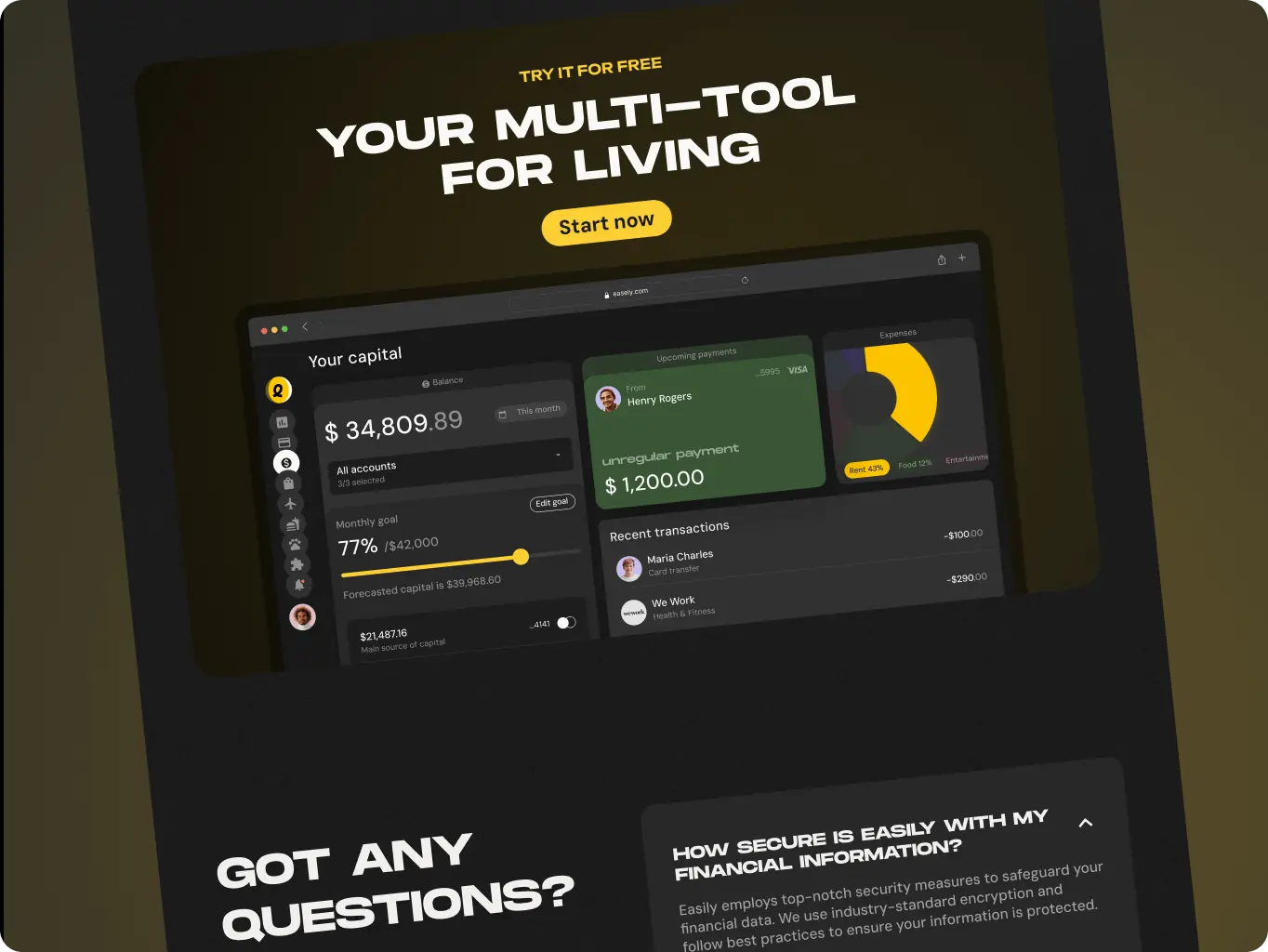 Easily – promo website for the super app - Website Development - Photo 5