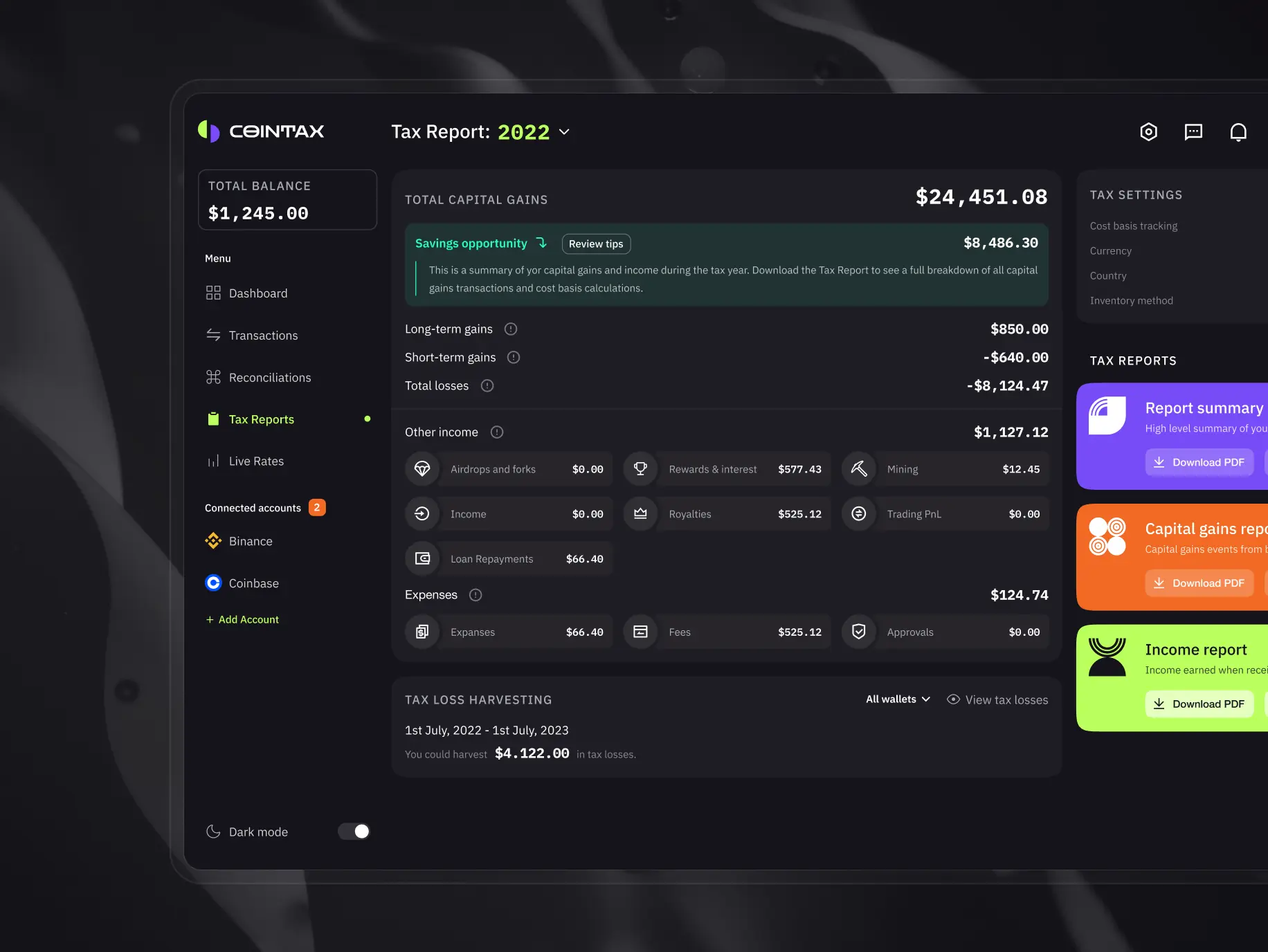 CoinTax – crypto tax reporting tool - Website Development - Photo 15