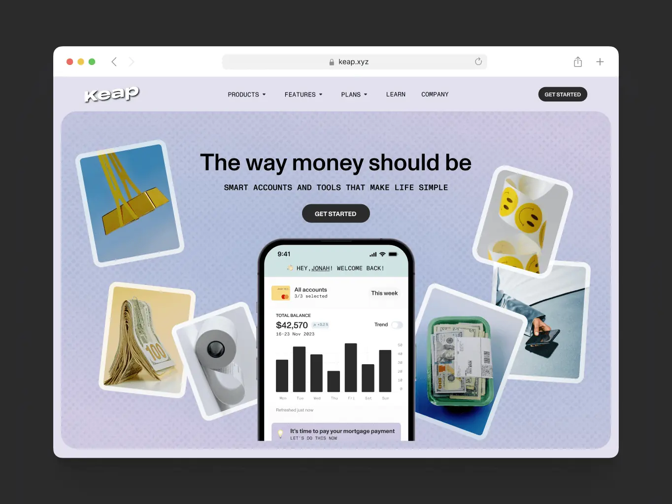 Keap – promo website for budgeting mobile app - Website Development - Photo 5