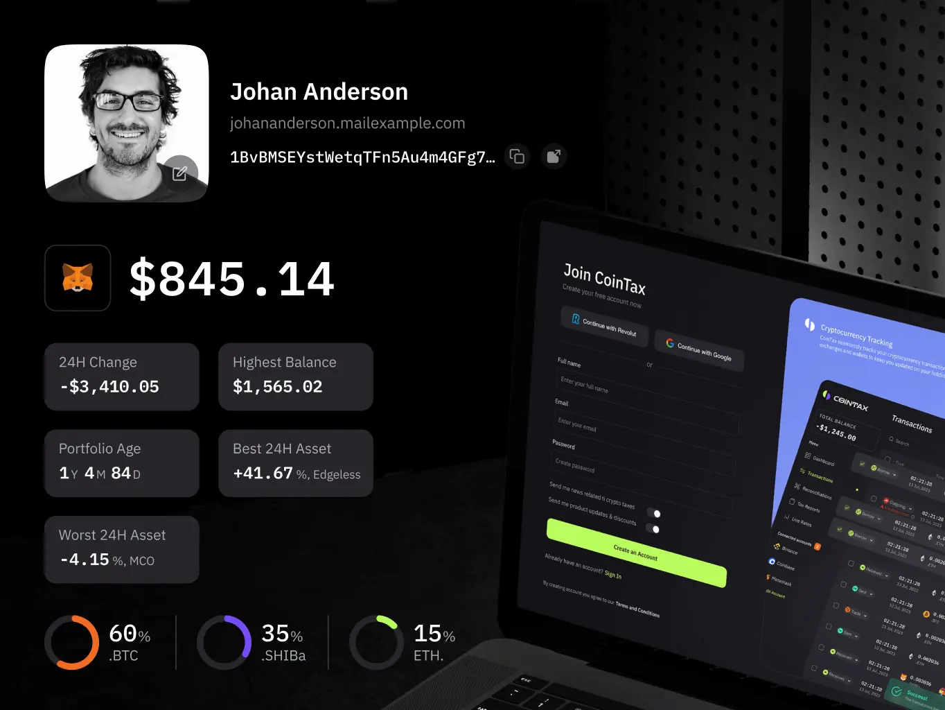CoinTax – crypto tax reporting tool - Website Development - Photo 13