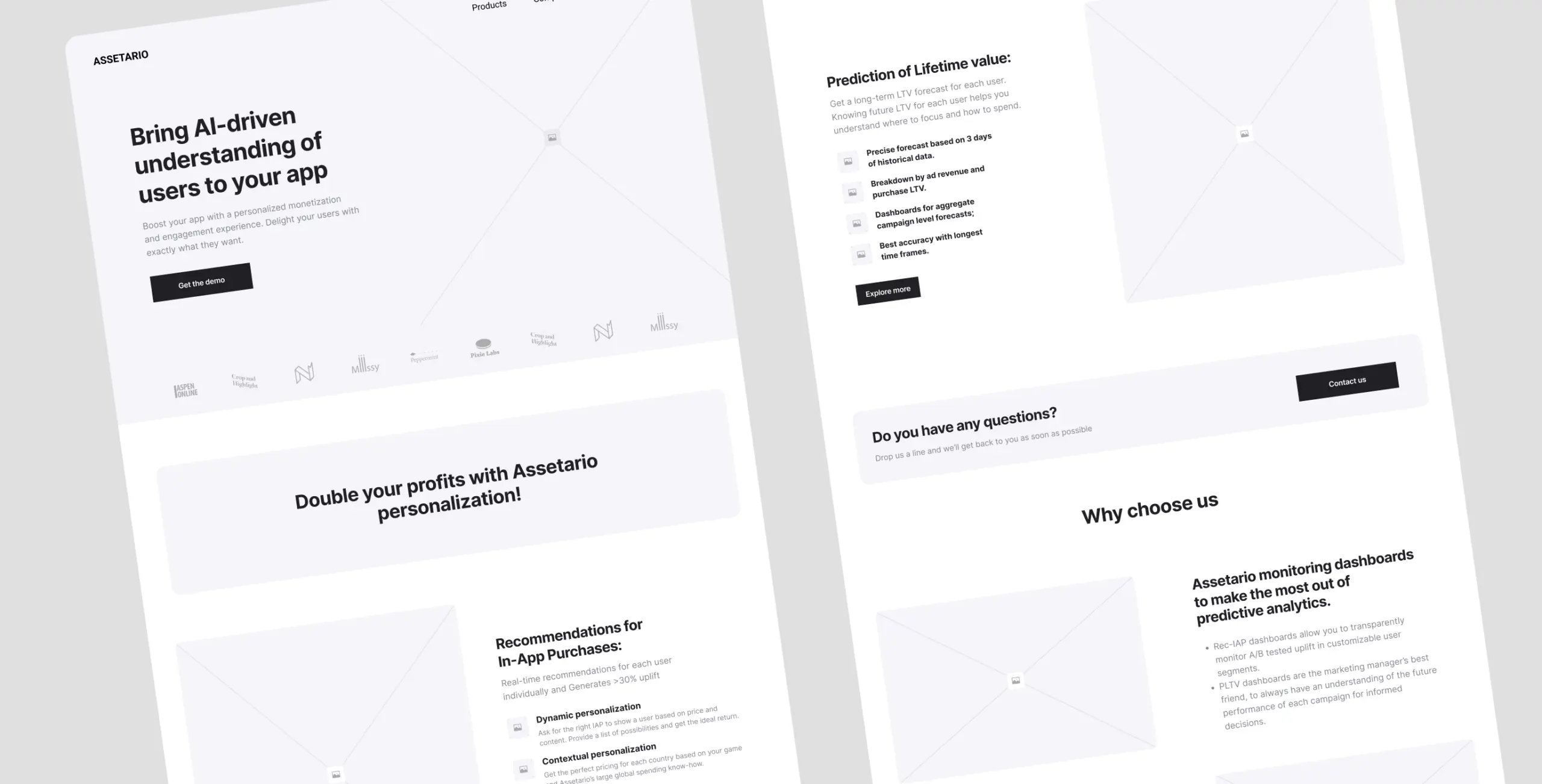 Assetario – website for the best in class platform for app personalization - Website Development - Photo 9