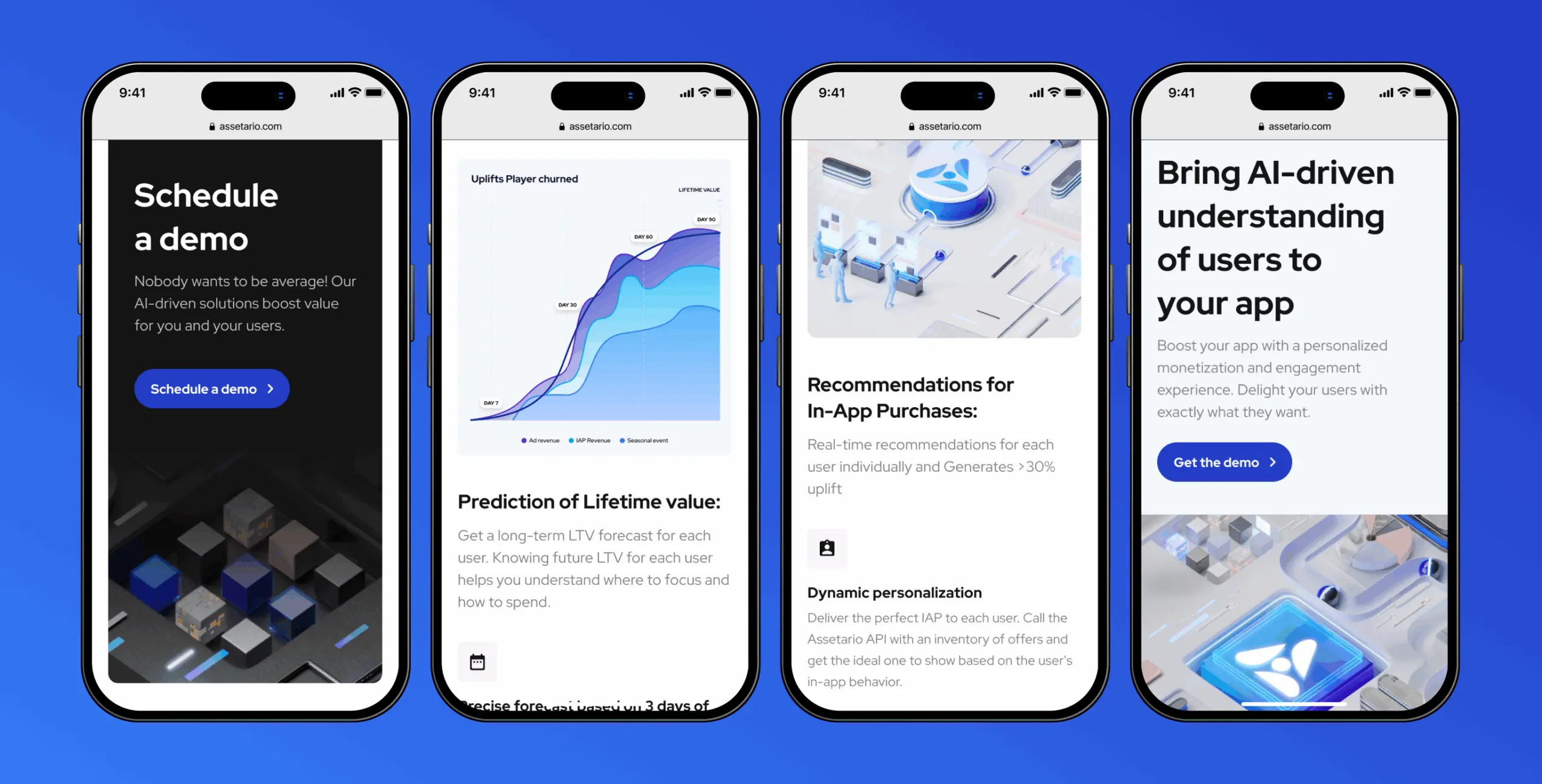 Assetario – website for the best in class platform for app personalization - Website Development - Photo 8