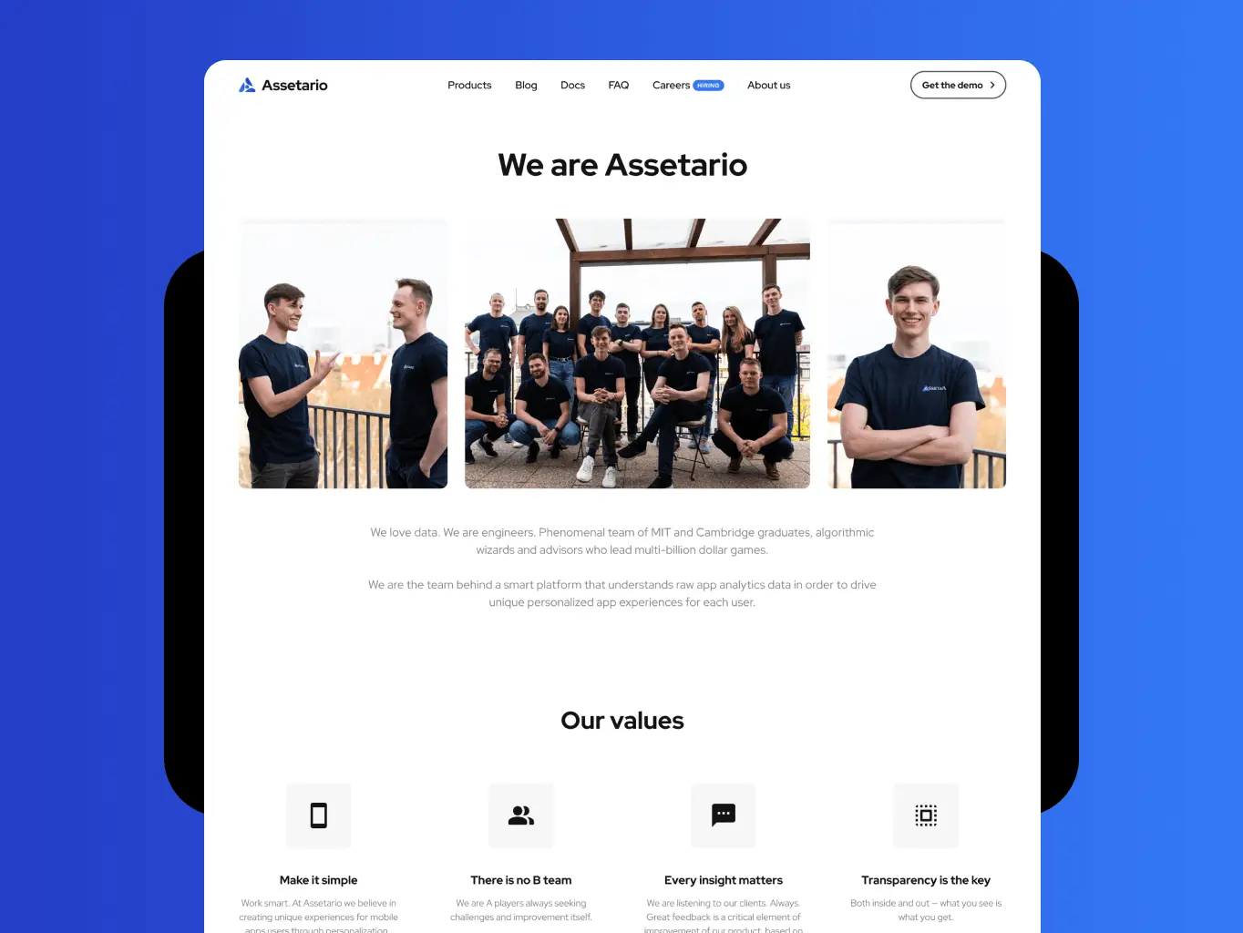 Assetario – website for the best in class platform for app personalization - Website Development - Photo 16