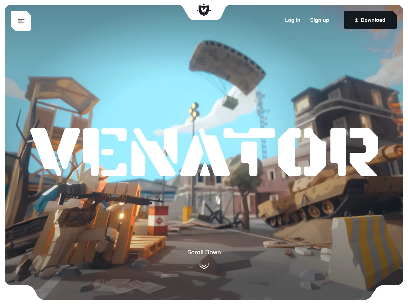 VENATOR – promo site for a futuristic crypto game - image cover