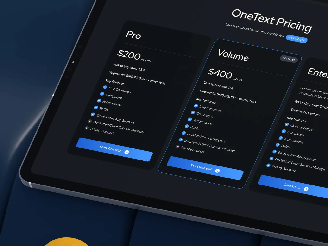 OneText – website redesign for SMS marketing tool - Website Development - Photo 8