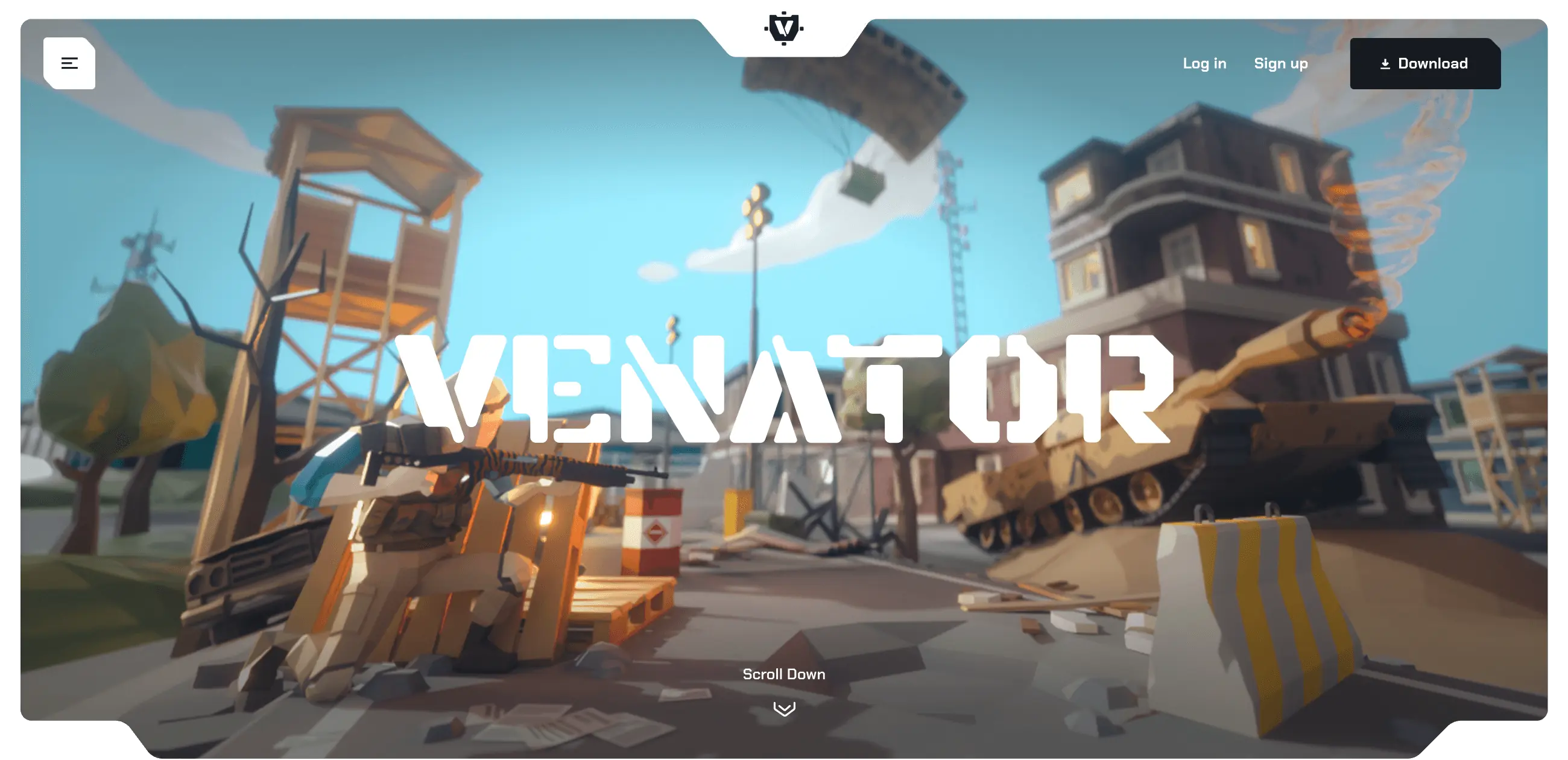 VENATOR – promo site for a futuristic crypto game - Website Development - Photo 1