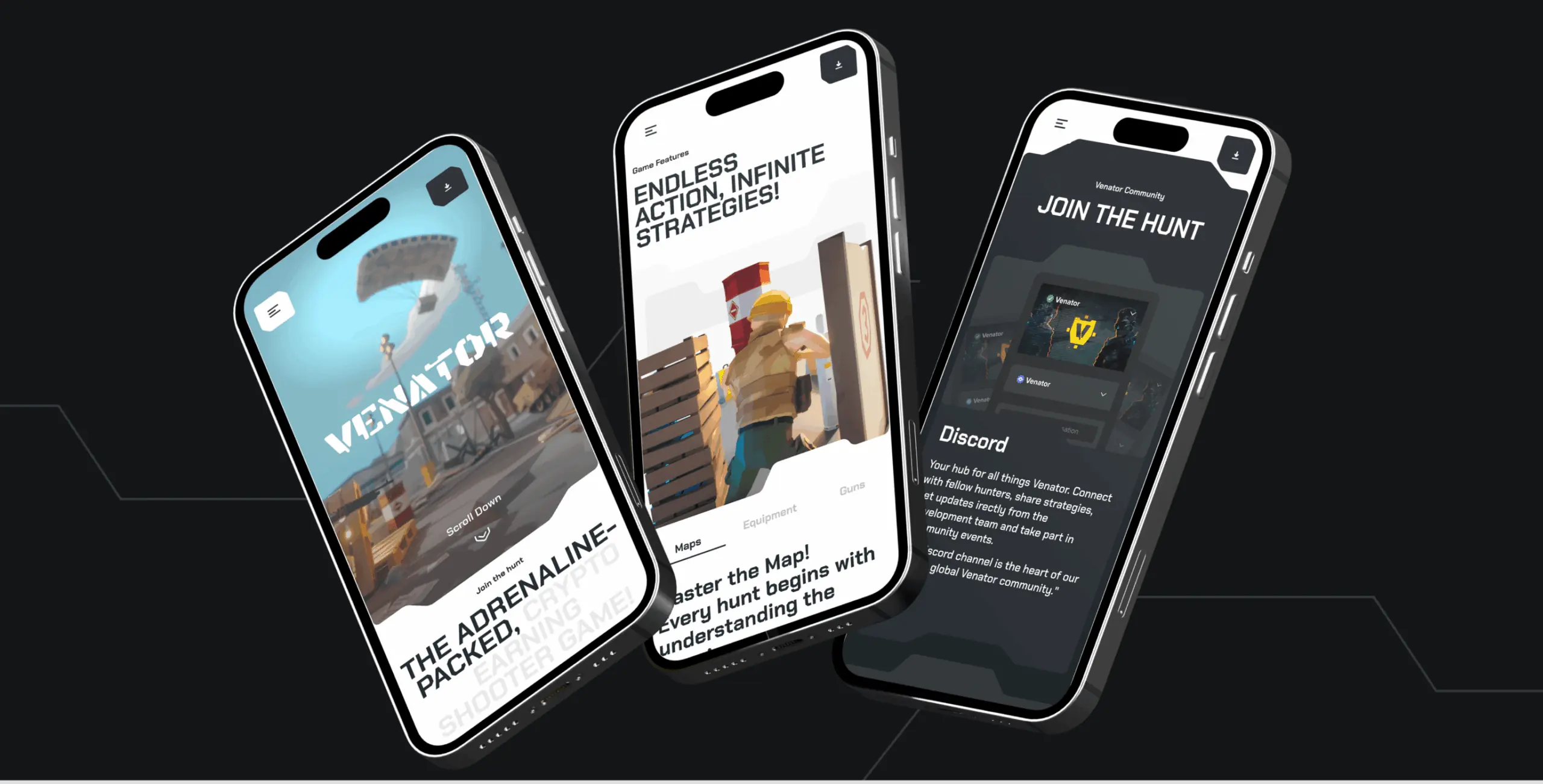 VENATOR – promo site for a futuristic crypto game - Website Development - Photo 13