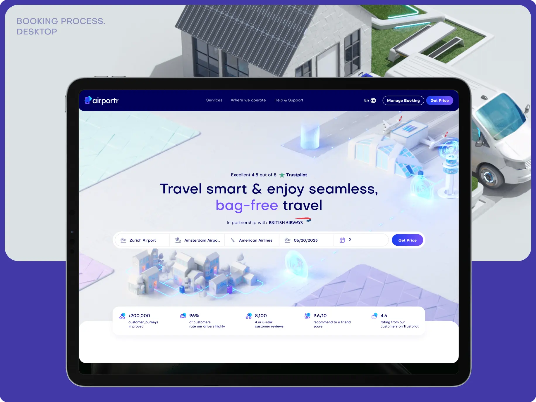 Airportr 2.0 – luggage carrying service website redesign - Website Development - Photo 14