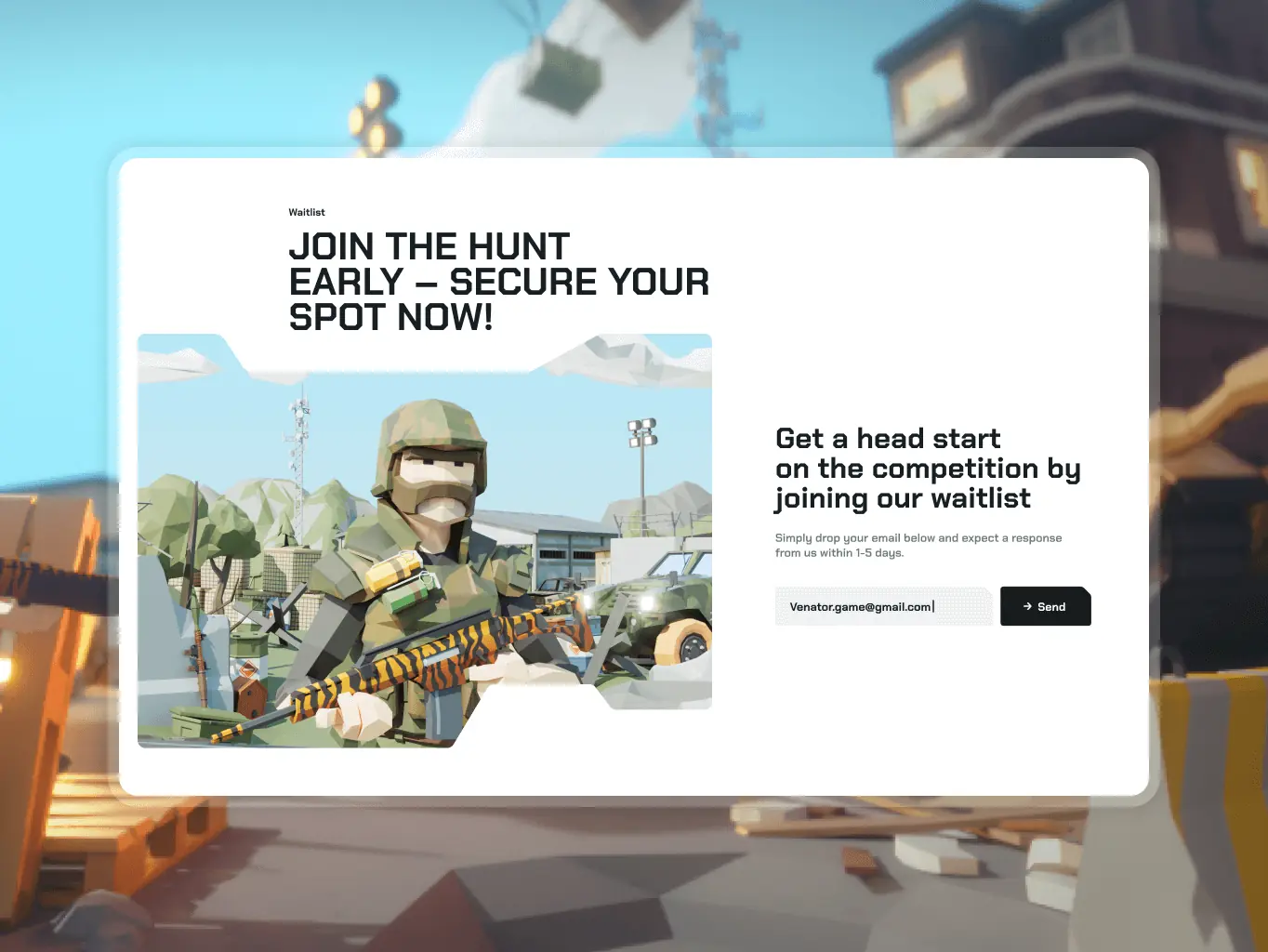 VENATOR – promo site for a futuristic crypto game - Website Development - Photo 12
