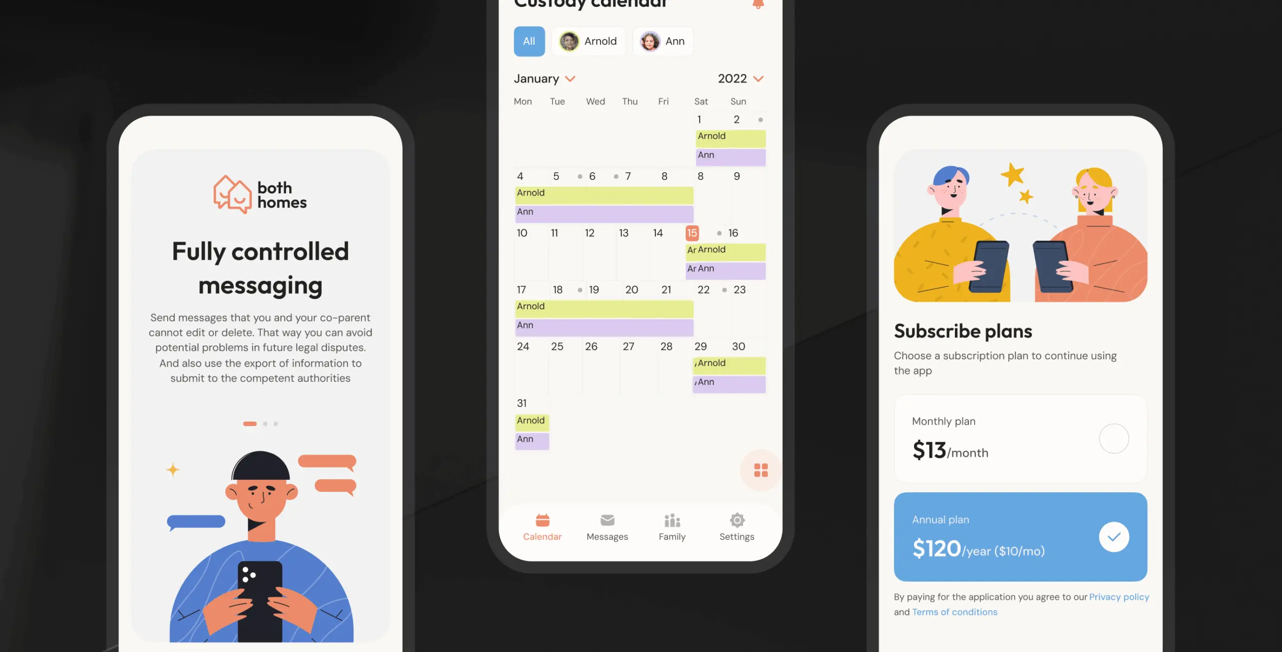 Both Homes – co-parenting mobile app - Website Development - Photo 10