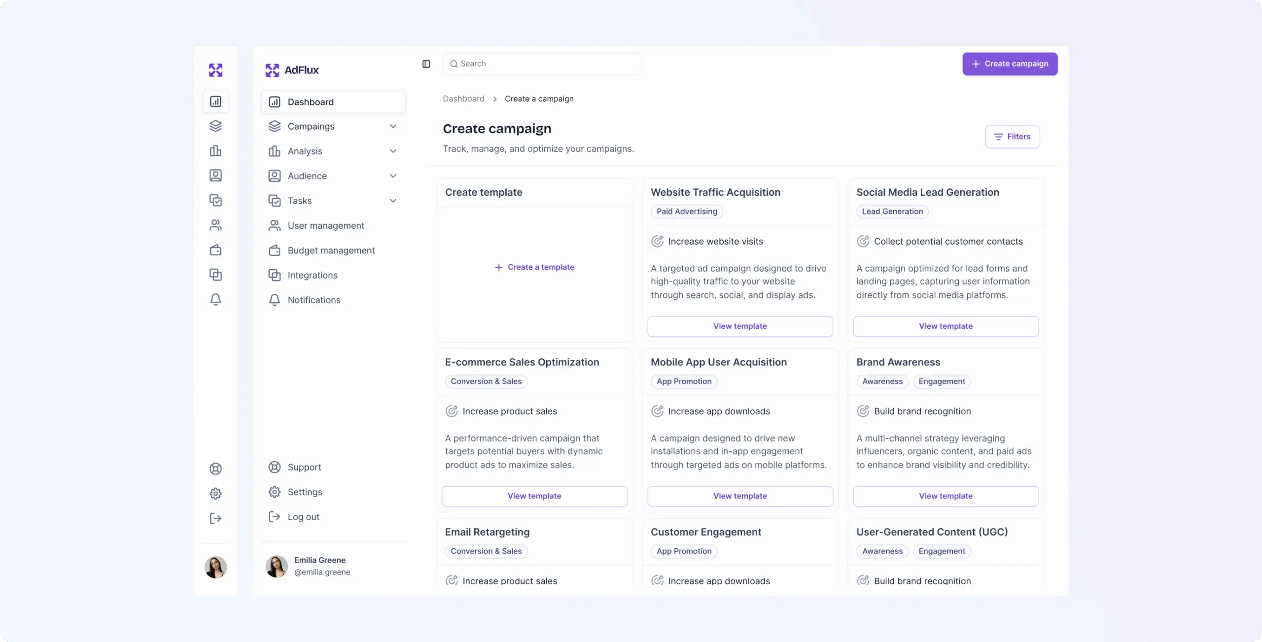 AdFlux – redesigned marketing platform - Website Development - Photo 23
