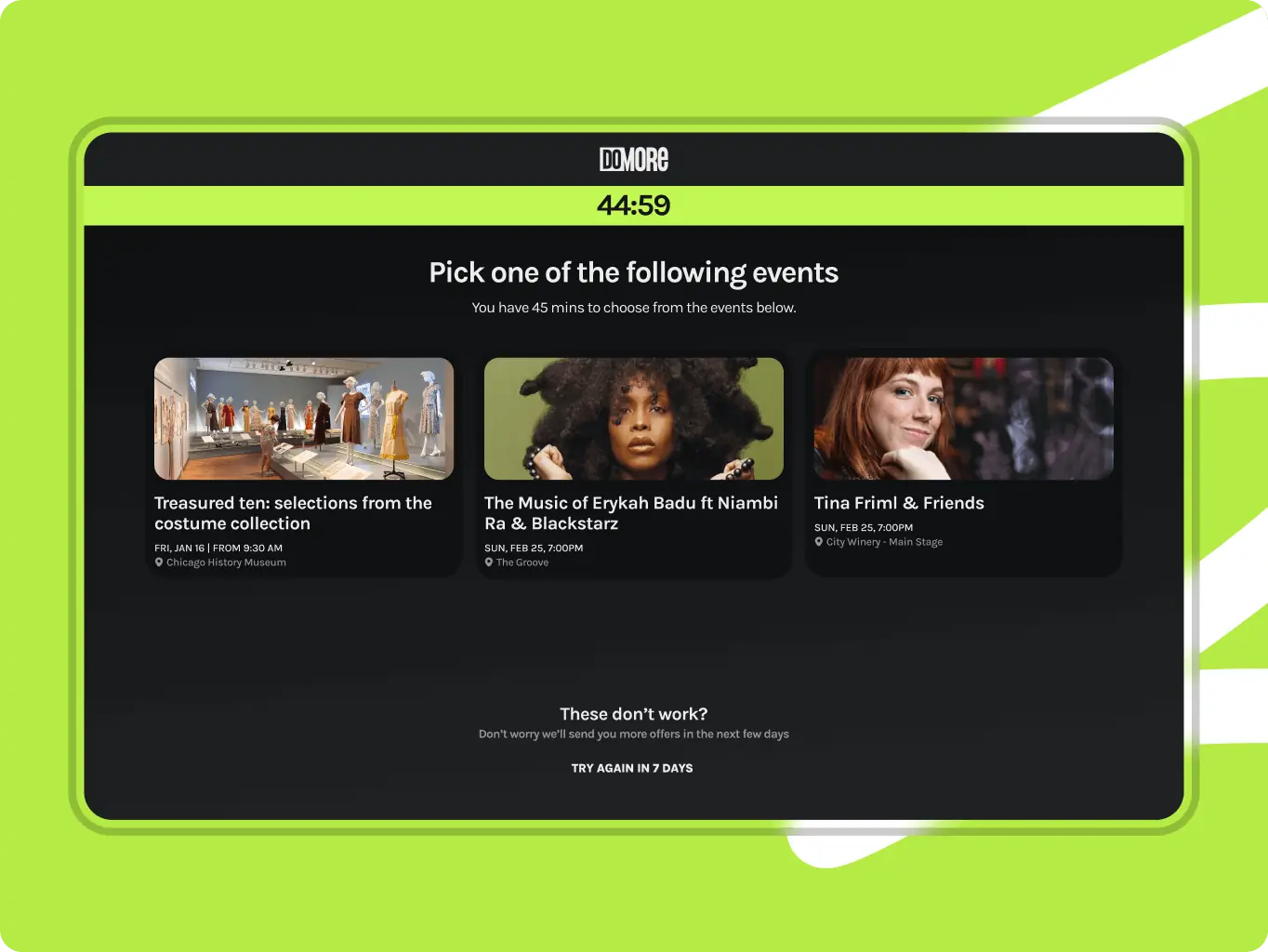 DoMORE — mobile redesign for a ticket subscription platform - Website Development - Photo 3
