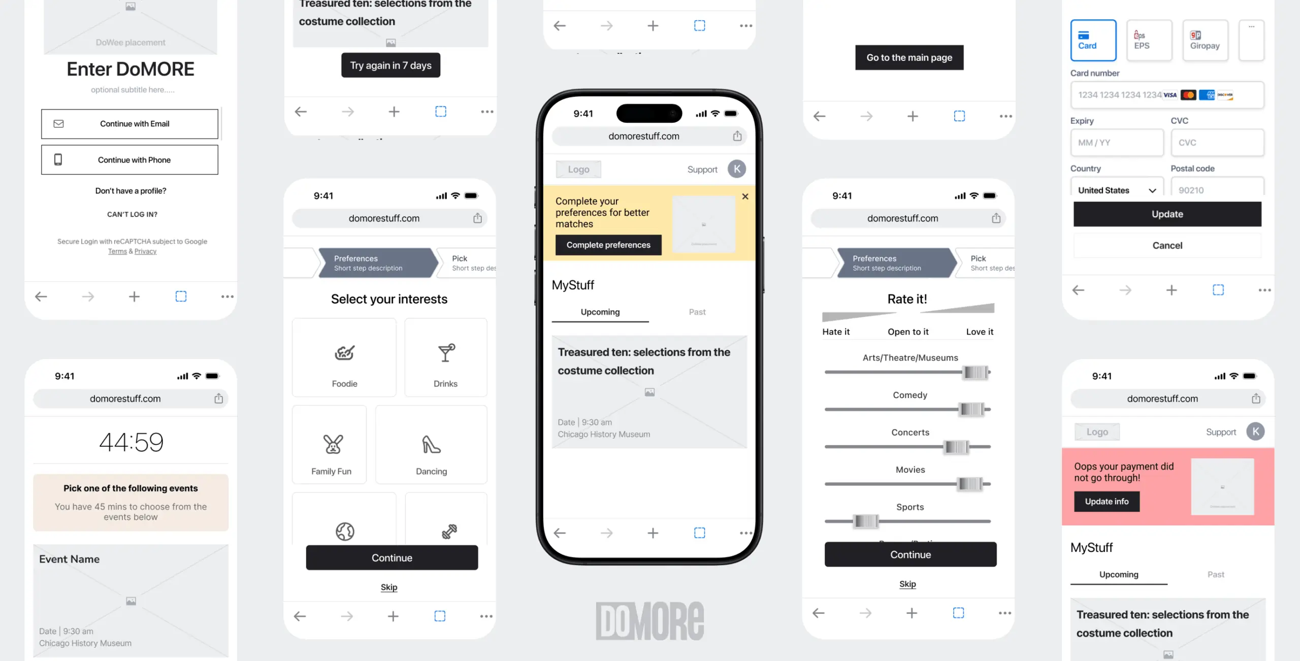 DoMORE — mobile redesign for a ticket subscription platform - Website Development - Photo 11