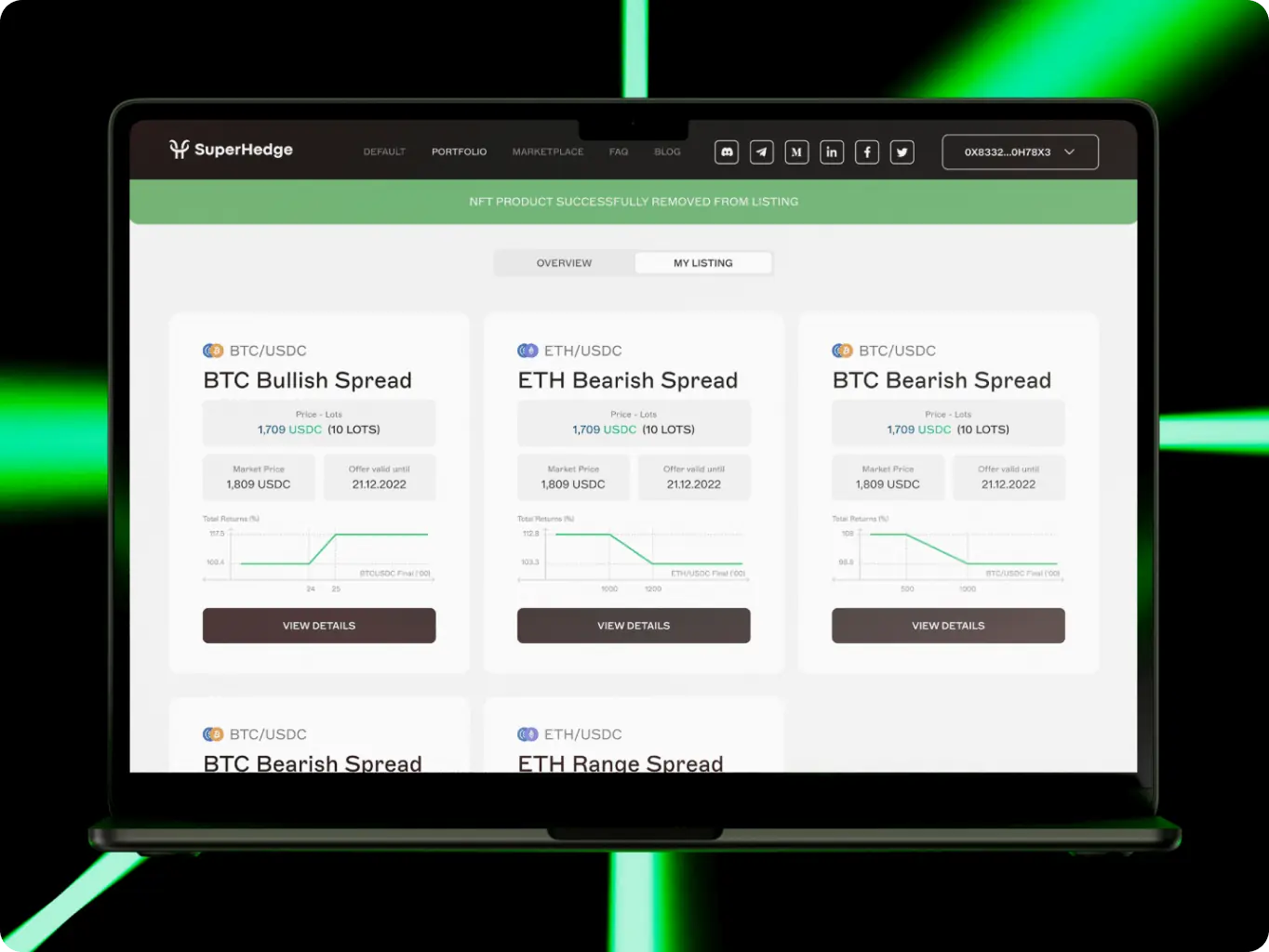 SuperHedge – principal-protected DeFi structured vaults - Website Development - Photo 2